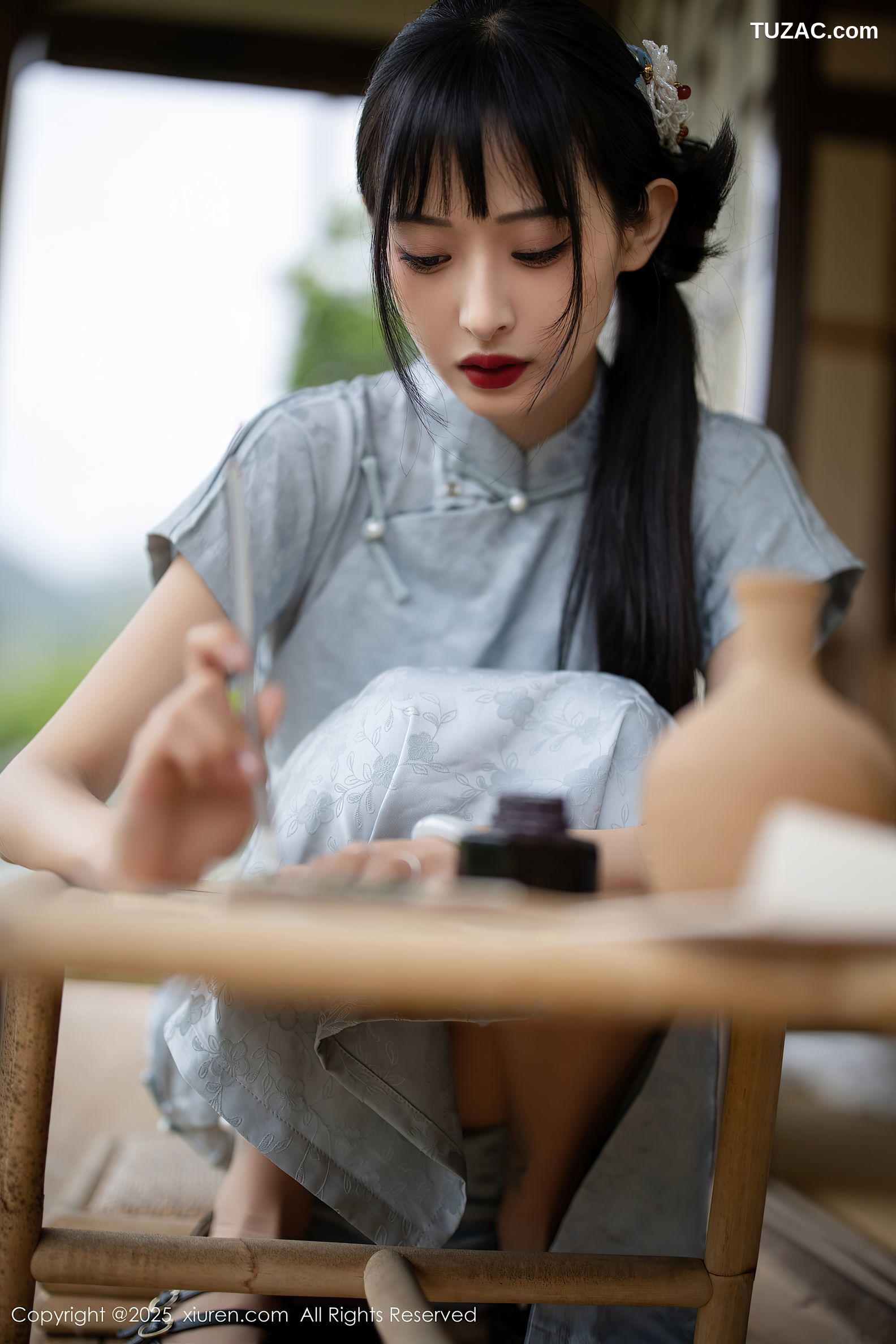 XiuRen秀人网-10278-茂木希子-日式旗袍肉色丝袜-2025.05.15