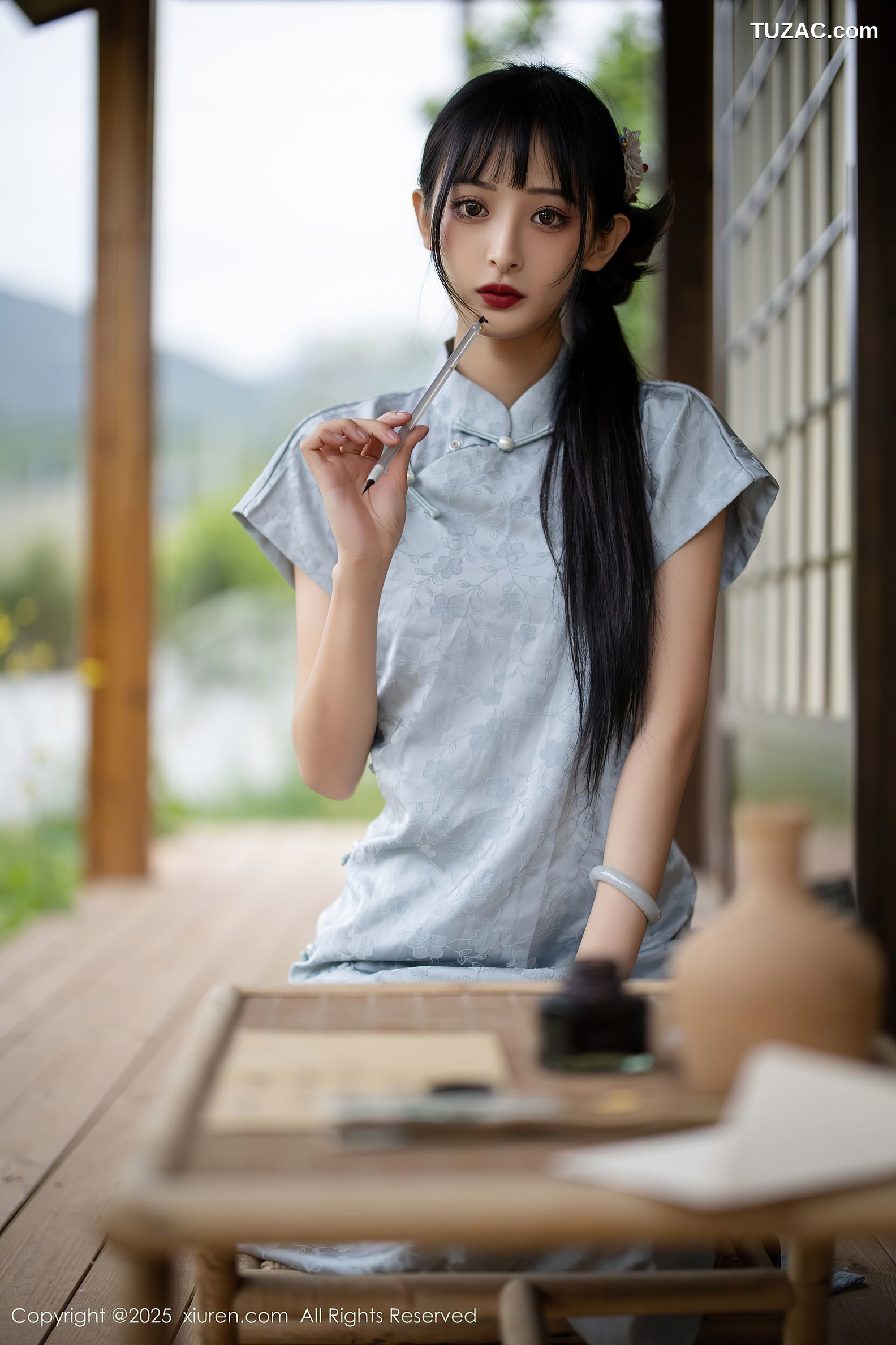 XiuRen秀人网-10278-茂木希子-日式旗袍肉色丝袜-2025.05.15