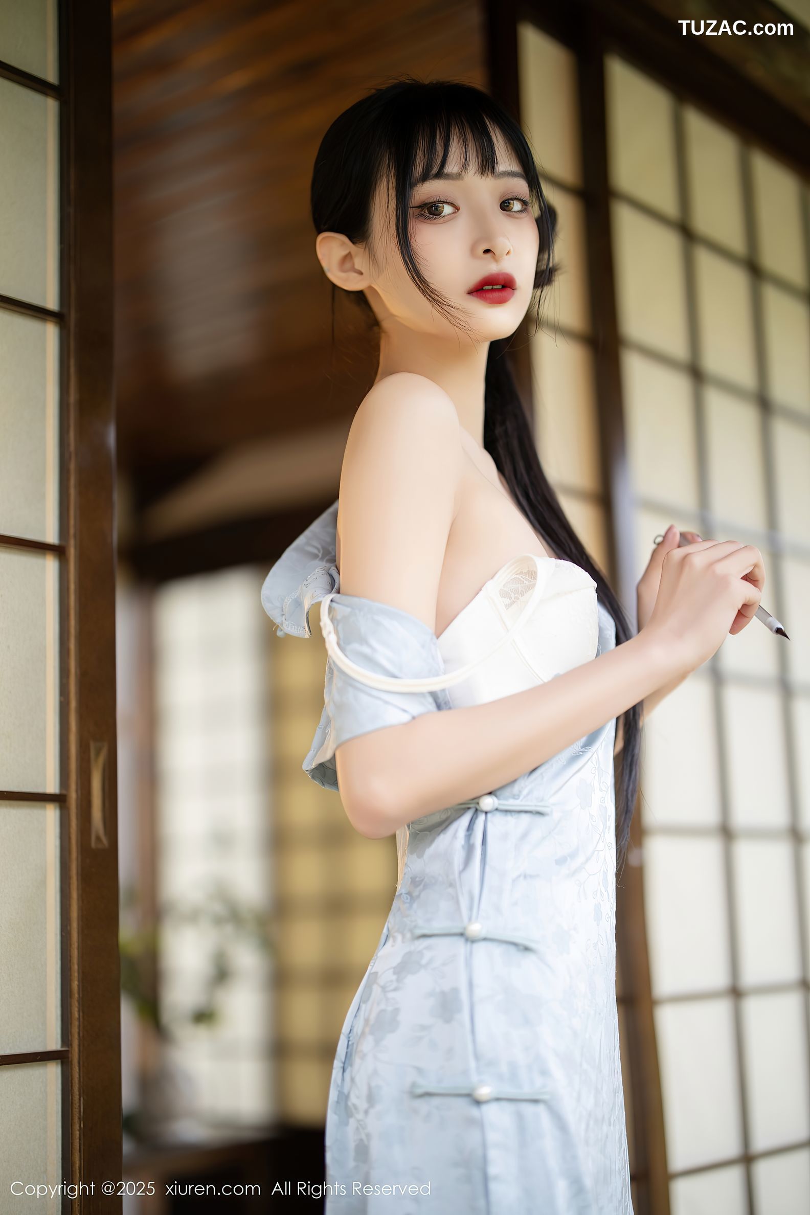 XiuRen秀人网-10278-茂木希子-日式旗袍肉色丝袜-2025.05.15