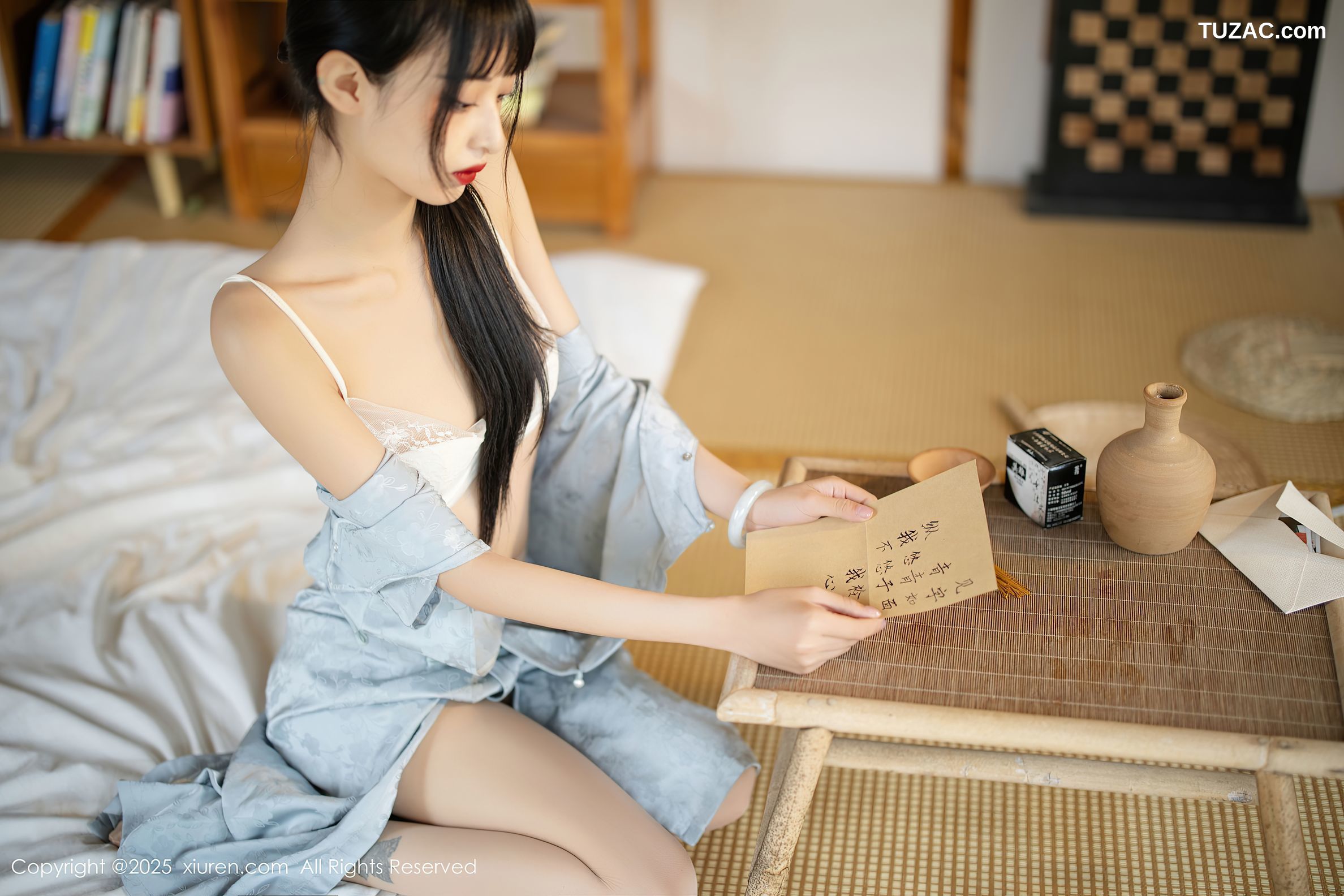 XiuRen秀人网-10278-茂木希子-日式旗袍肉色丝袜-2025.05.15