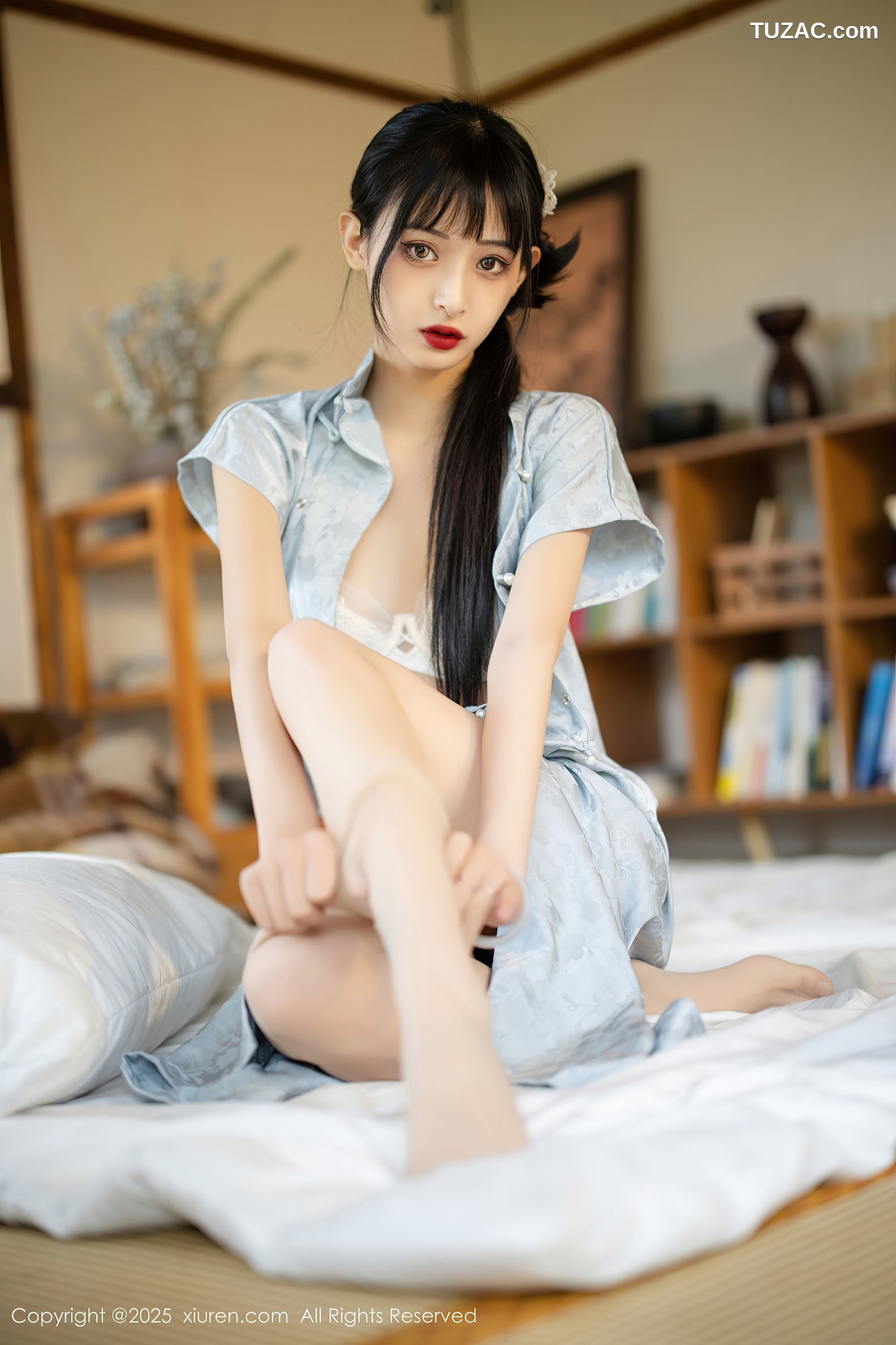 XiuRen秀人网-10278-茂木希子-日式旗袍肉色丝袜-2025.05.15