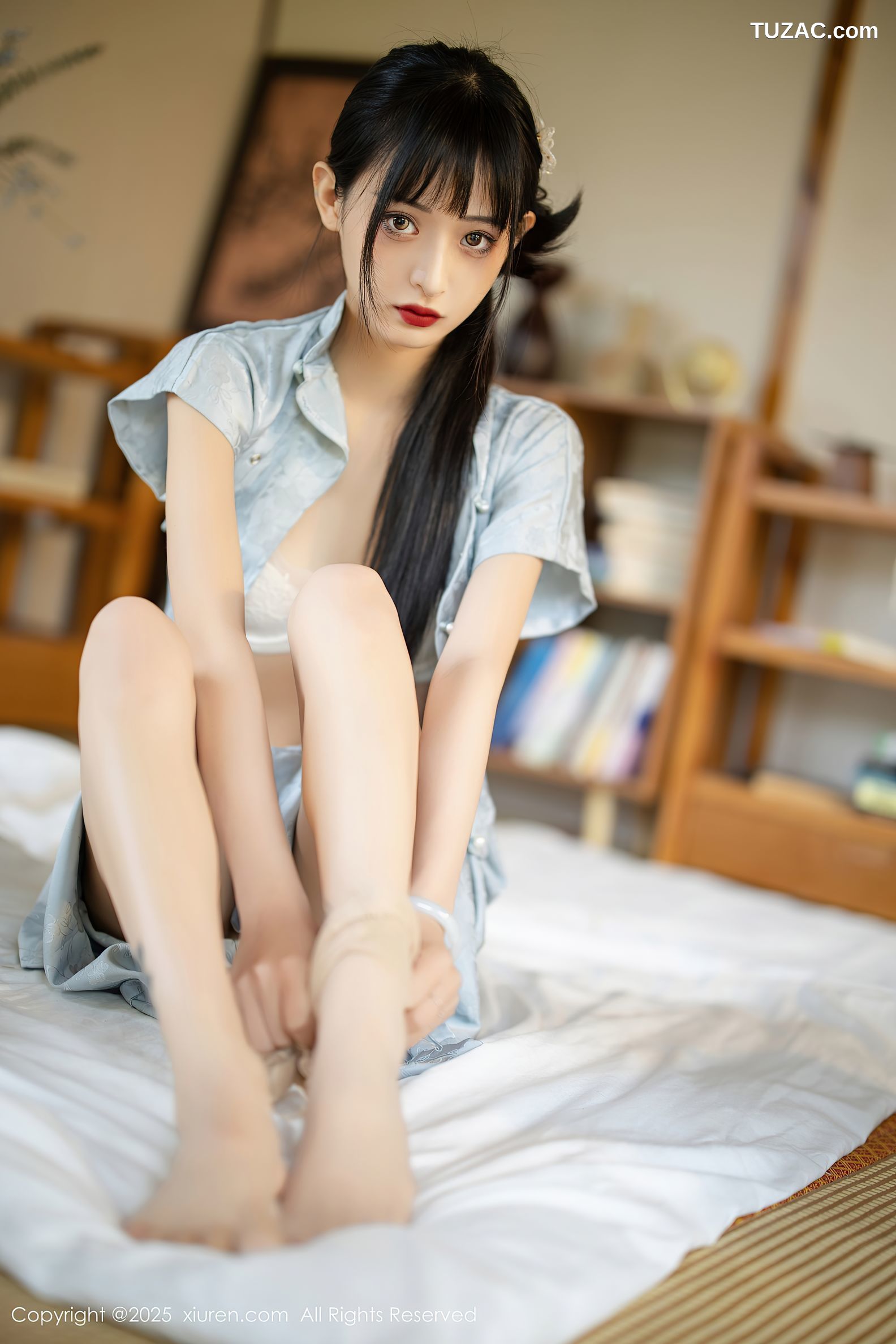 XiuRen秀人网-10278-茂木希子-日式旗袍肉色丝袜-2025.05.15