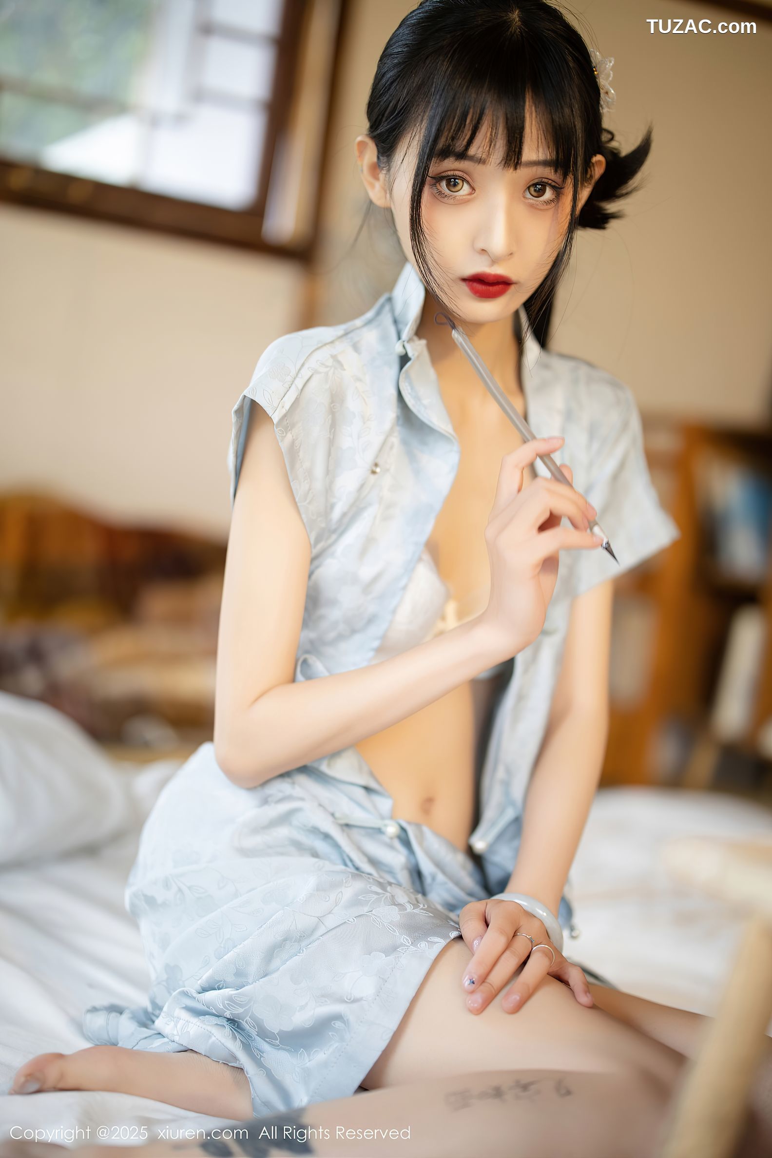 XiuRen秀人网-10278-茂木希子-日式旗袍肉色丝袜-2025.05.15