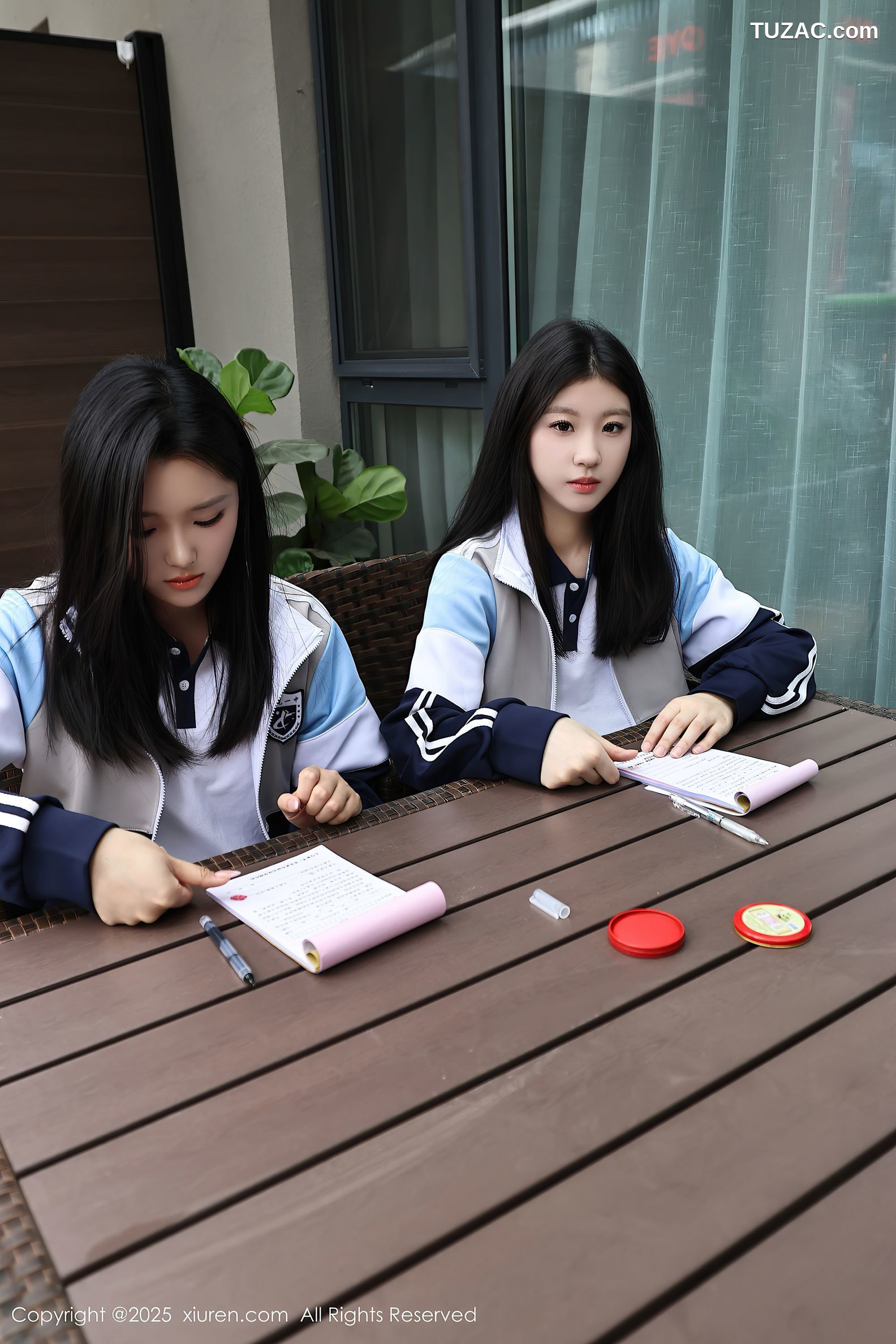 XiuRen秀人网-10288-小芭乐-蓝色校服姐妹花女生宾馆卖身-2025.05.16