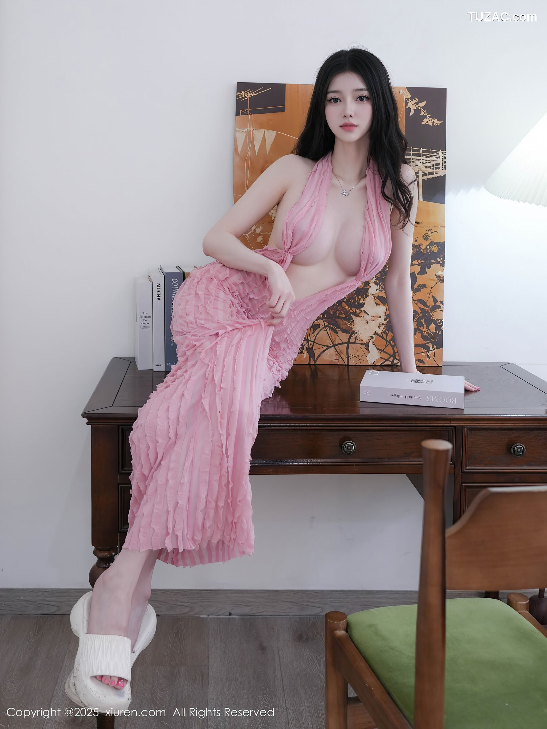 XiuRen秀人网-10309-白小蝶-粉色连衣礼裙爆乳-2025.05.22