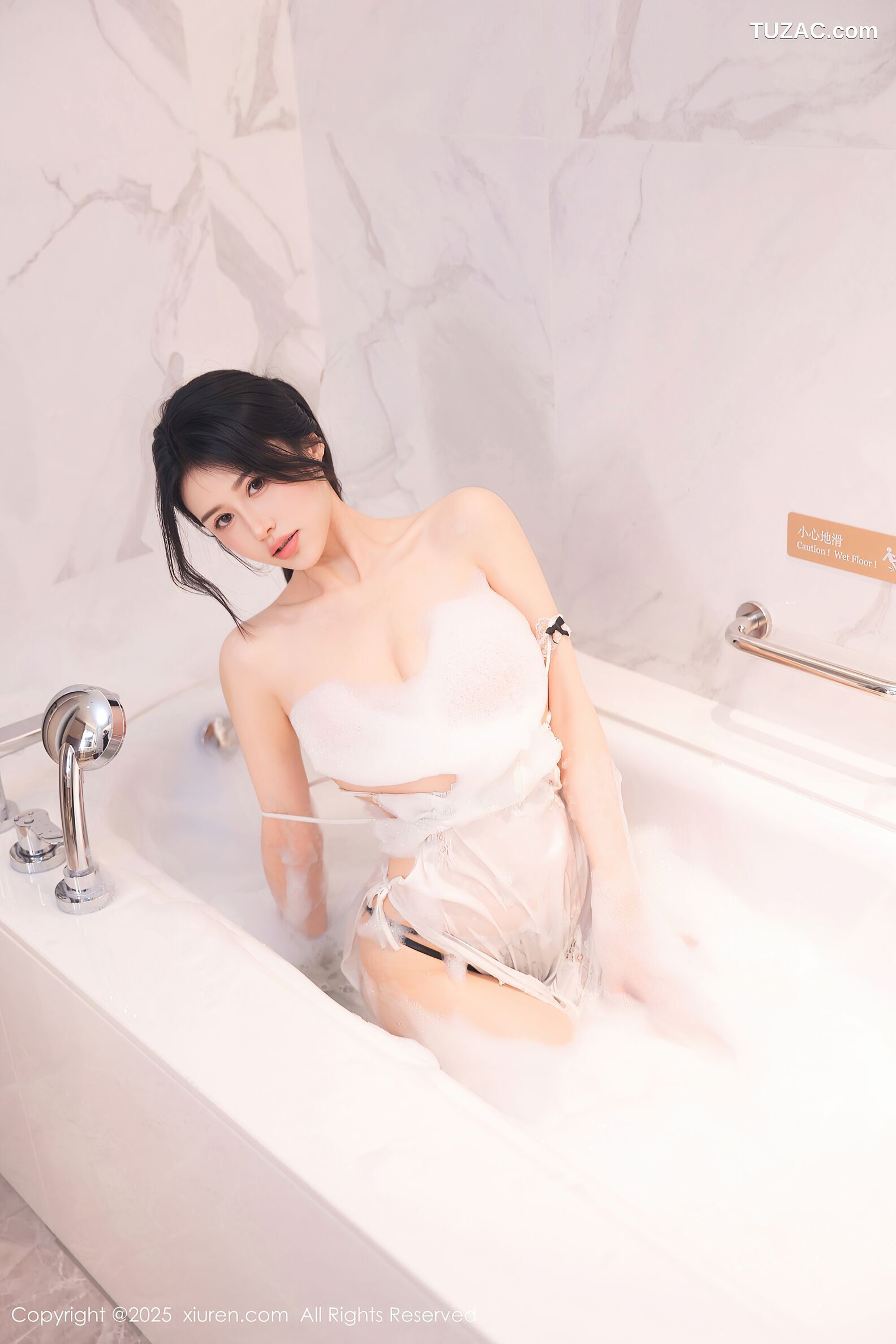 XiuRen秀人网-10316-shelly诗莉吖-白色情趣服浴缸湿身爆乳-2025.05.23