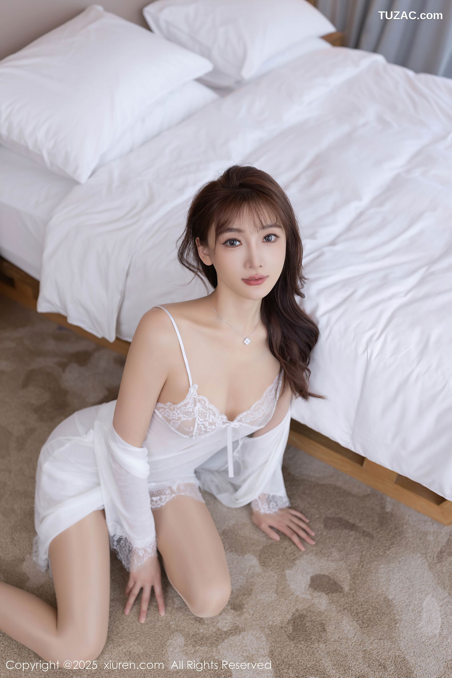 XiuRen秀人网-10343-陆萱萱-白运动背心轻透白纱睡衣-2025.05.29