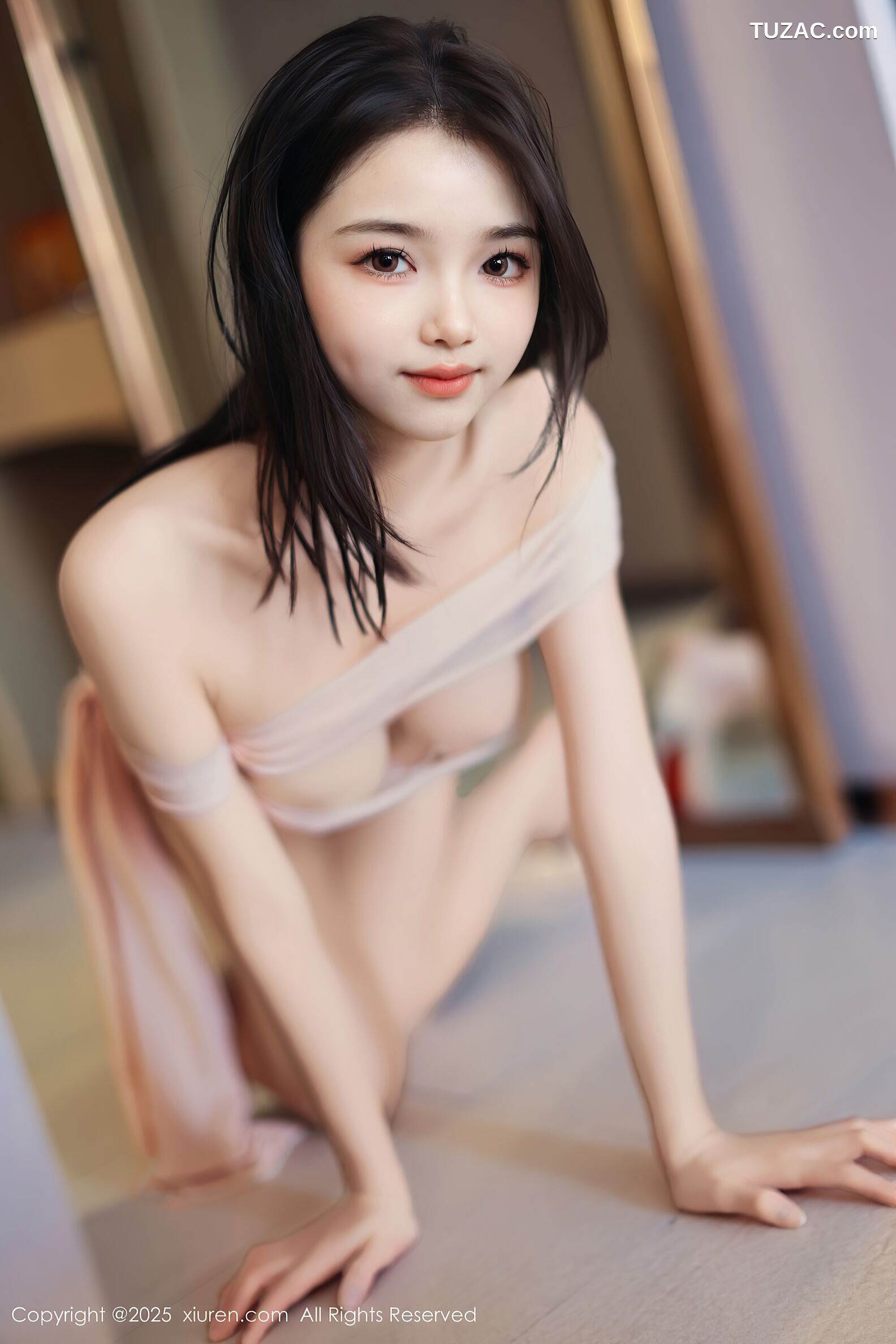 XiuRen秀人网-10344-苏软软-淡粉连衣包臀裙肉丝-2025.05.30