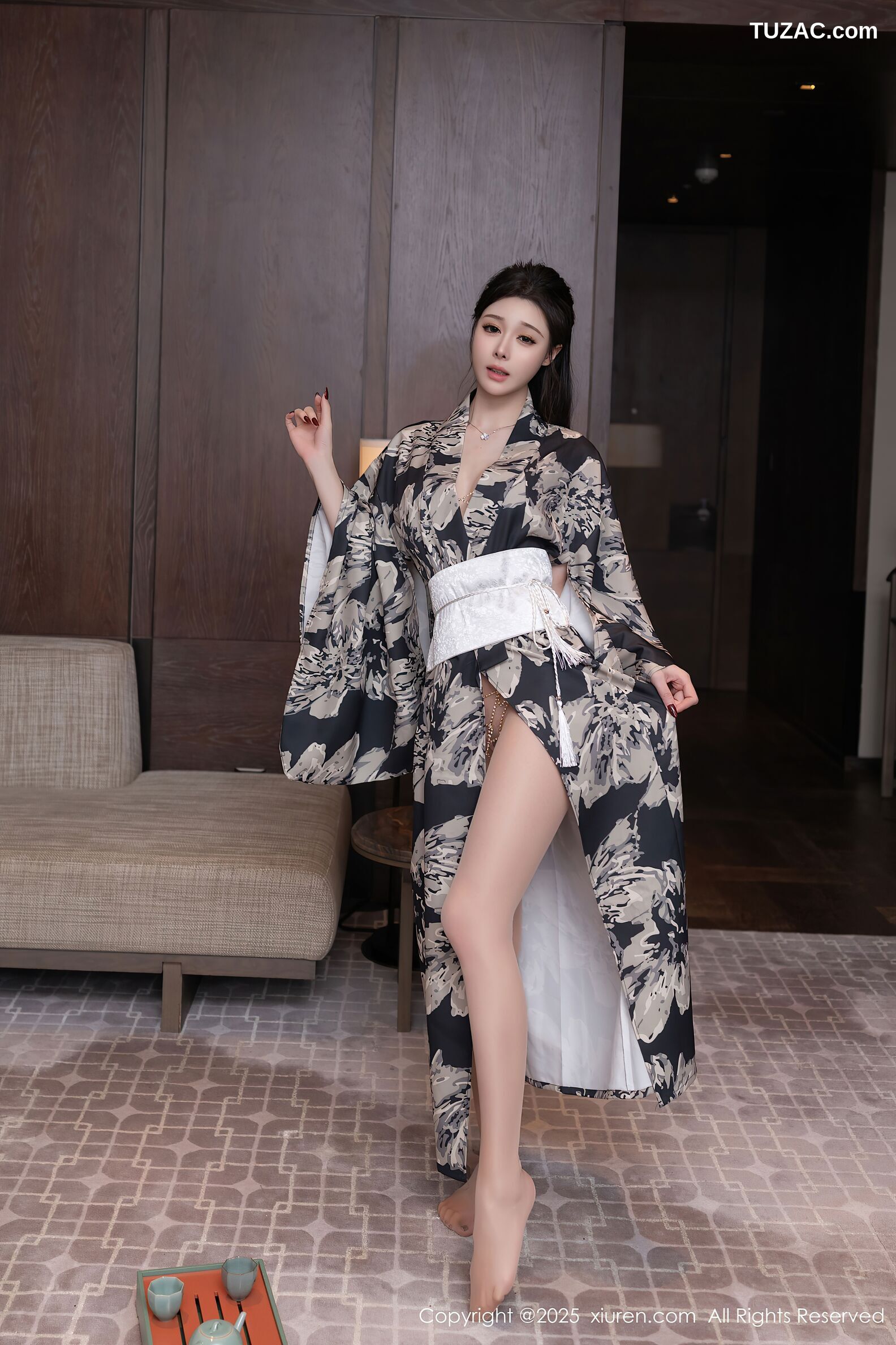 XiuRen秀人网-10352-小逗逗-陆萱萱-和服姐妹花珠链内衣爆乳激情互动-2025.05.29