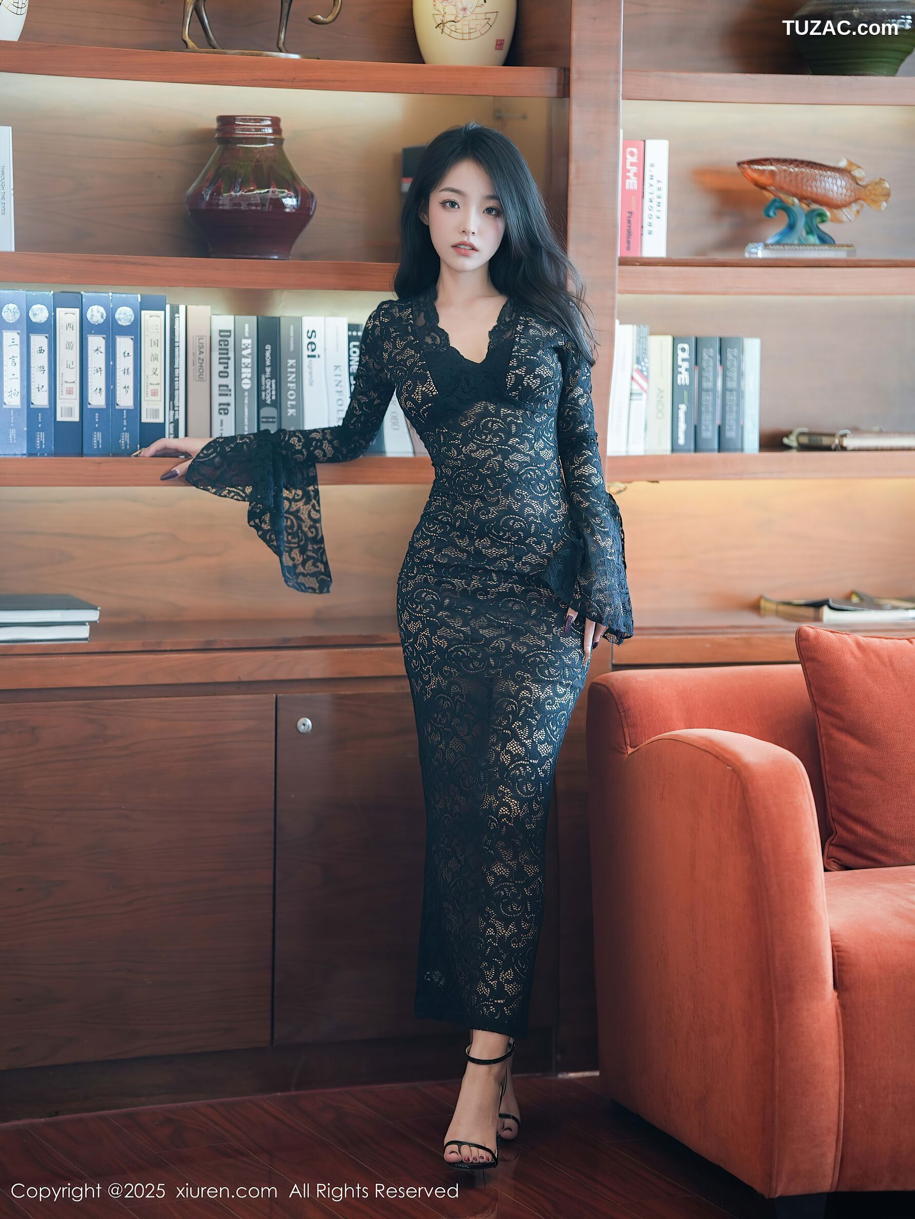 XiuRen秀人网-10360-白琮瑗-黑色蕾丝长裙黑色内衣-2025.06.04