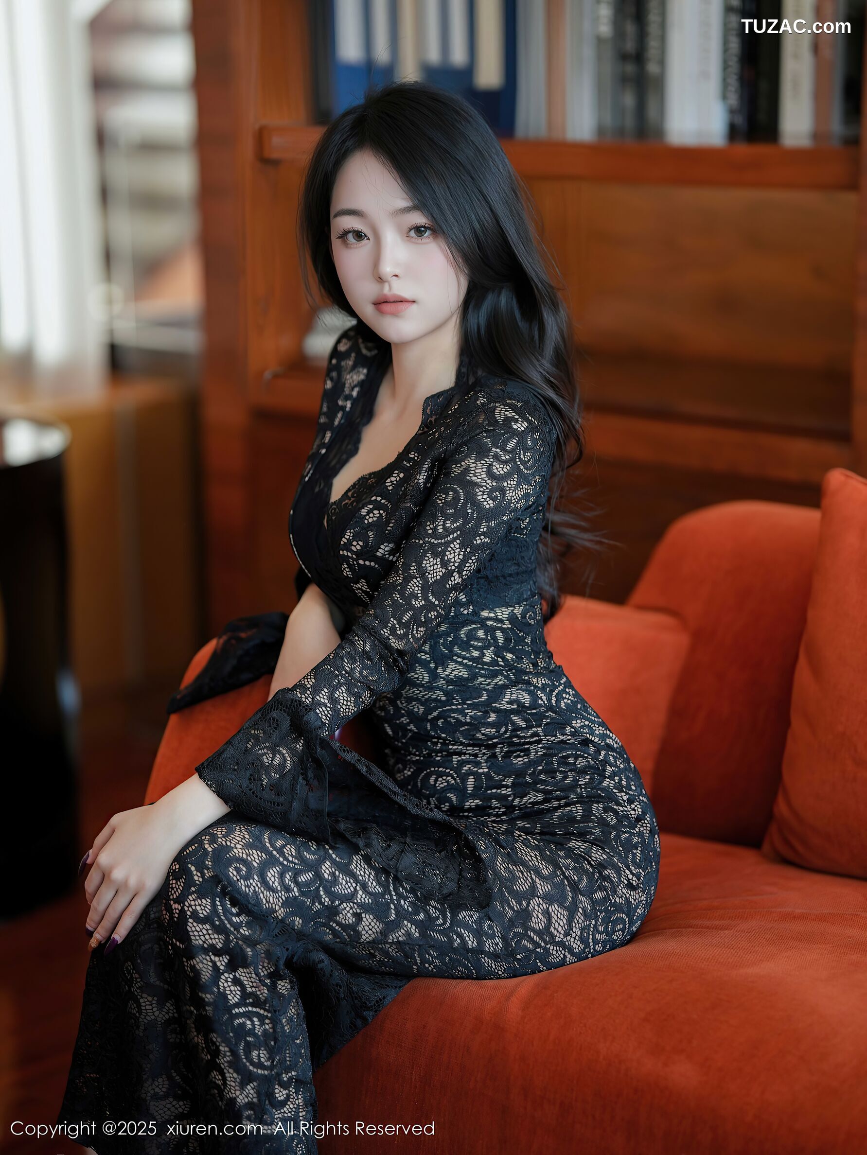 XiuRen秀人网-10360-白琮瑗-黑色蕾丝长裙黑色内衣-2025.06.04