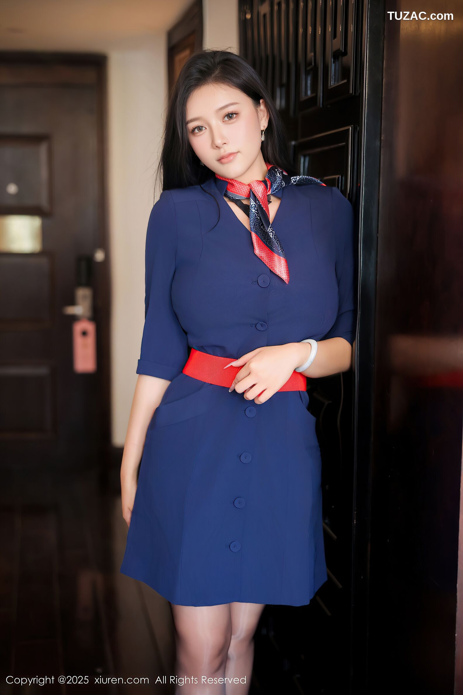 XiuRen秀人网-10371-娜比-蓝色空姐制服诱惑-2025.06.06