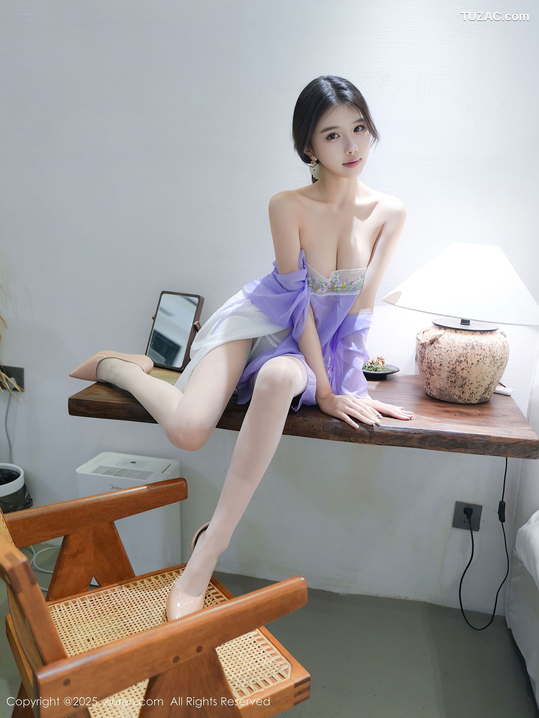 XiuRen秀人网-10376-袁圆-古风青莲色薄纱-2025.06.06