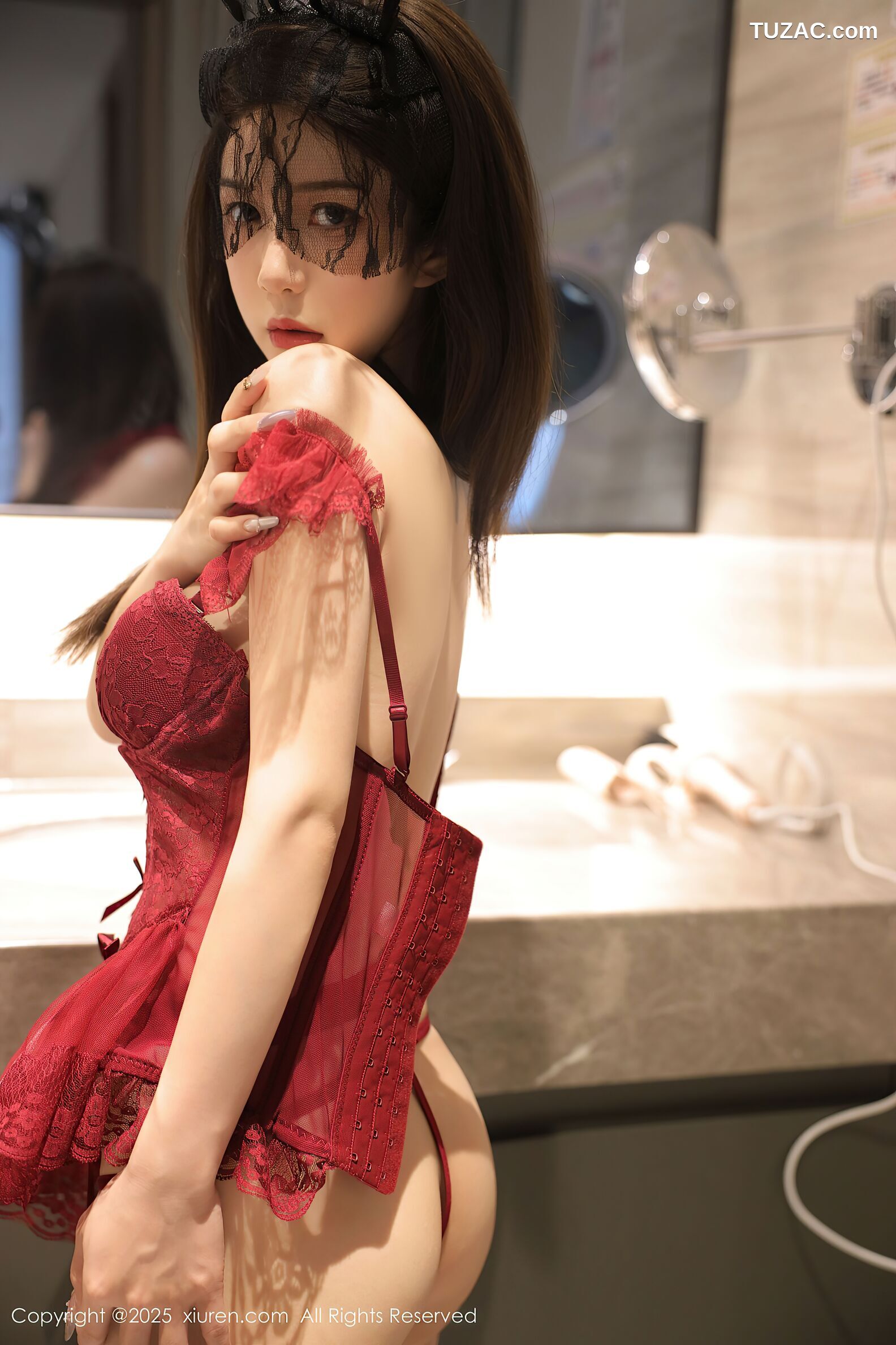 XiuRen秀人网-10386-李安妮-兔女郎情趣红蕾丝内衣高跟黑丝-2025.06.10