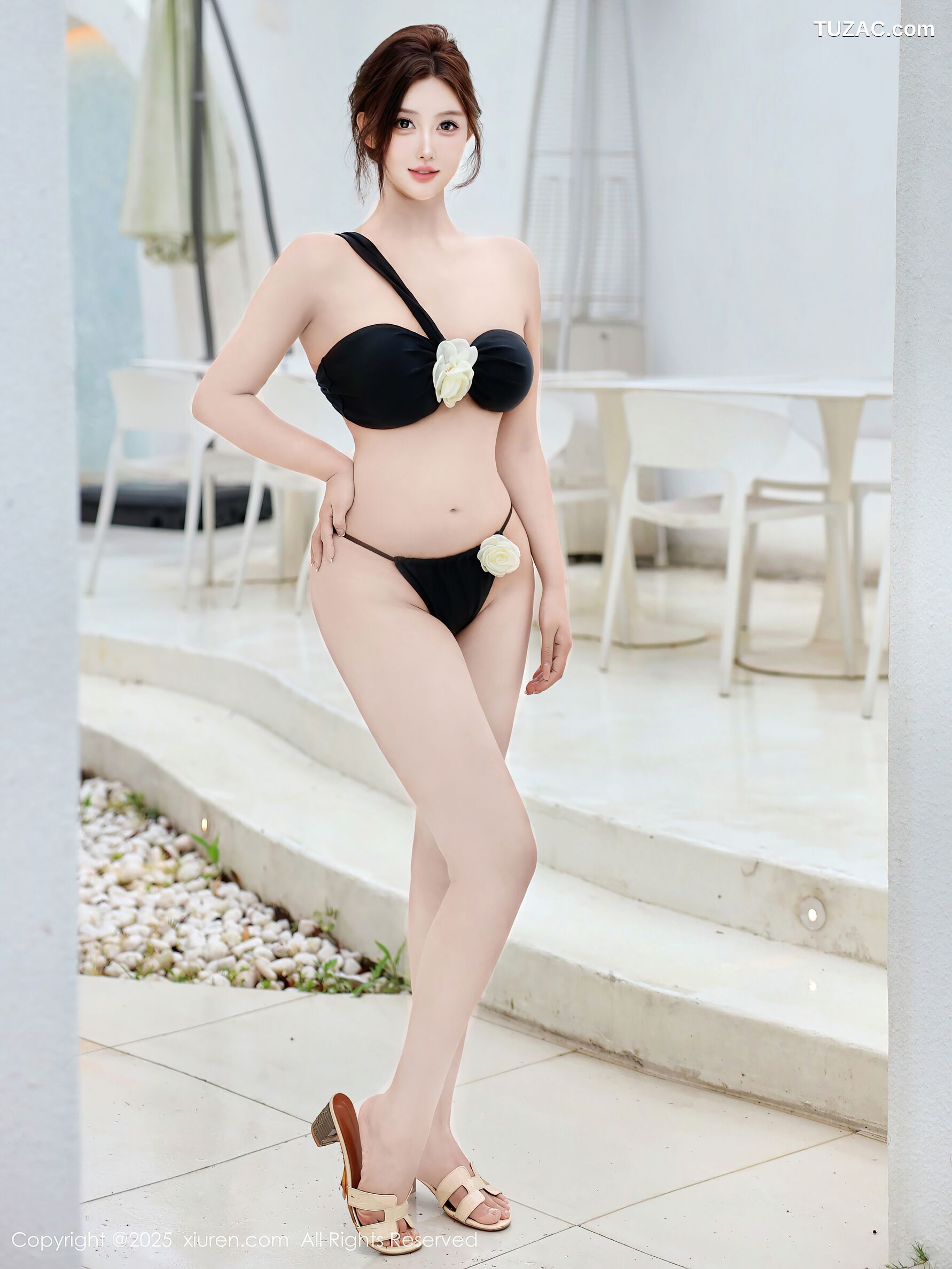 XiuRen秀人网-10418-金允希Yuki-深色比基尼丰满姐妹花-2025.06.17