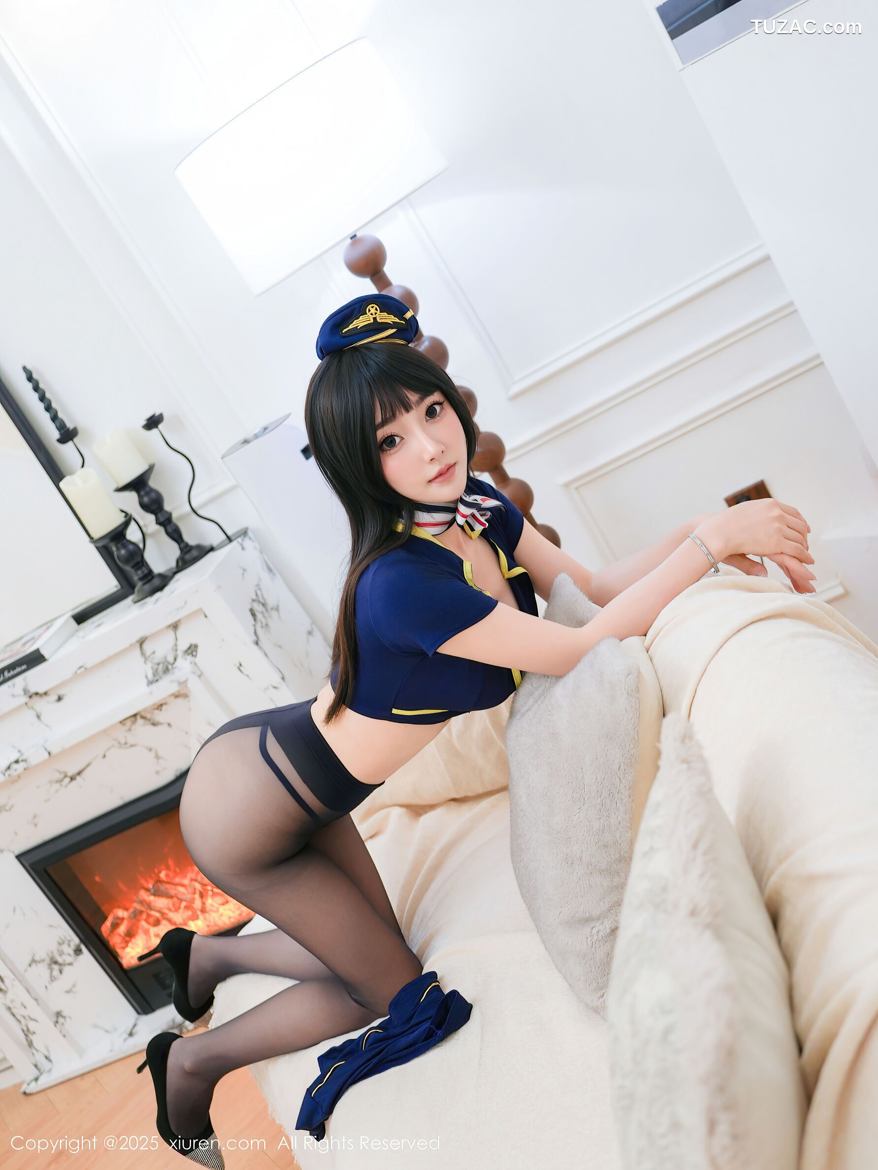 XiuRen秀人网-10421-Annie_baby-情趣蓝色女警服黑丝-2025.06.17