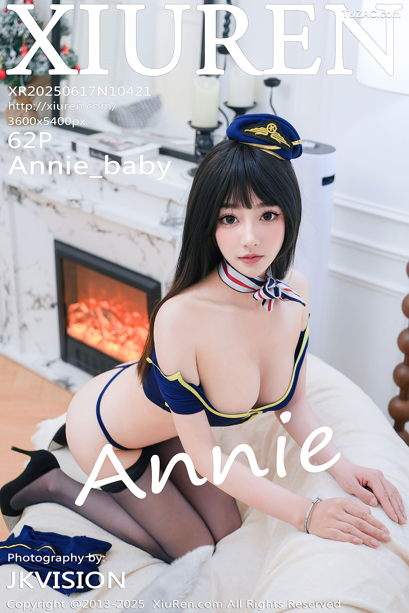 XiuRen秀人网-10421-Annie_baby-情趣蓝色女警服黑丝-2025.06.17