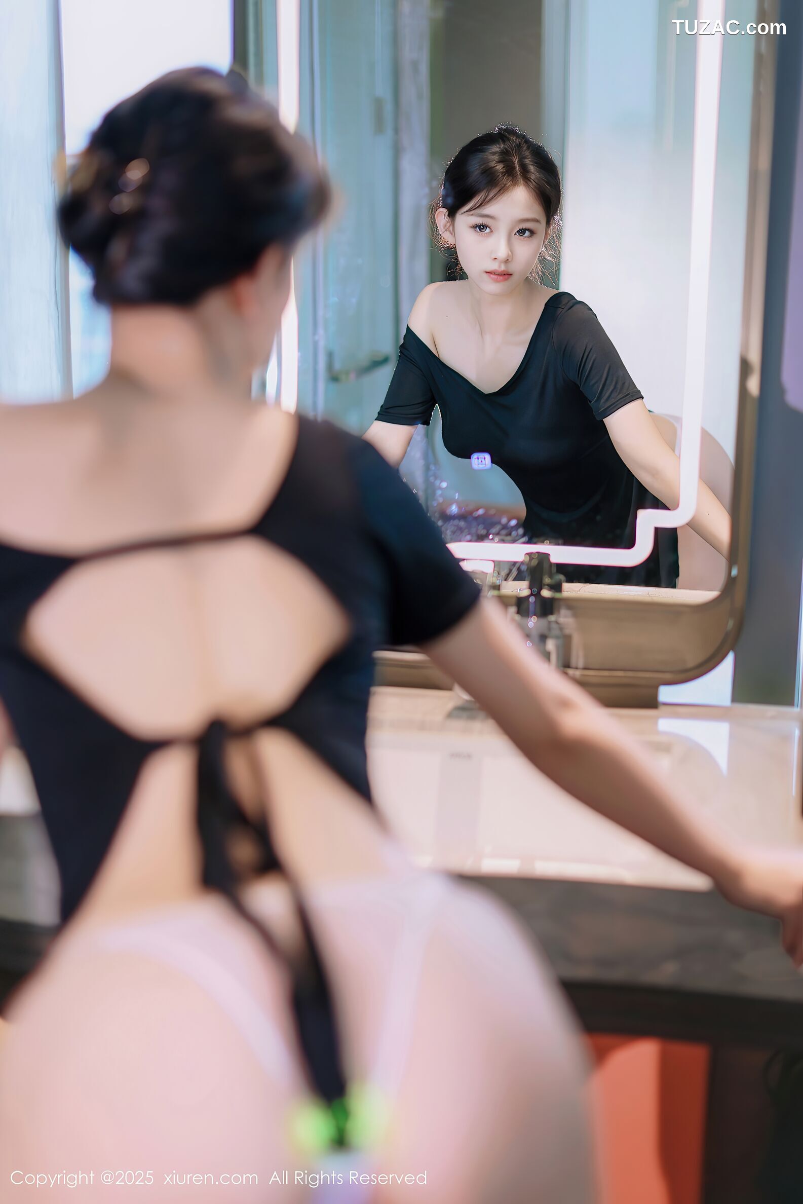 XiuRen秀人网-10426-小橘子orange-黑色连衣短裙美胸发光肛塞-2025.06.18