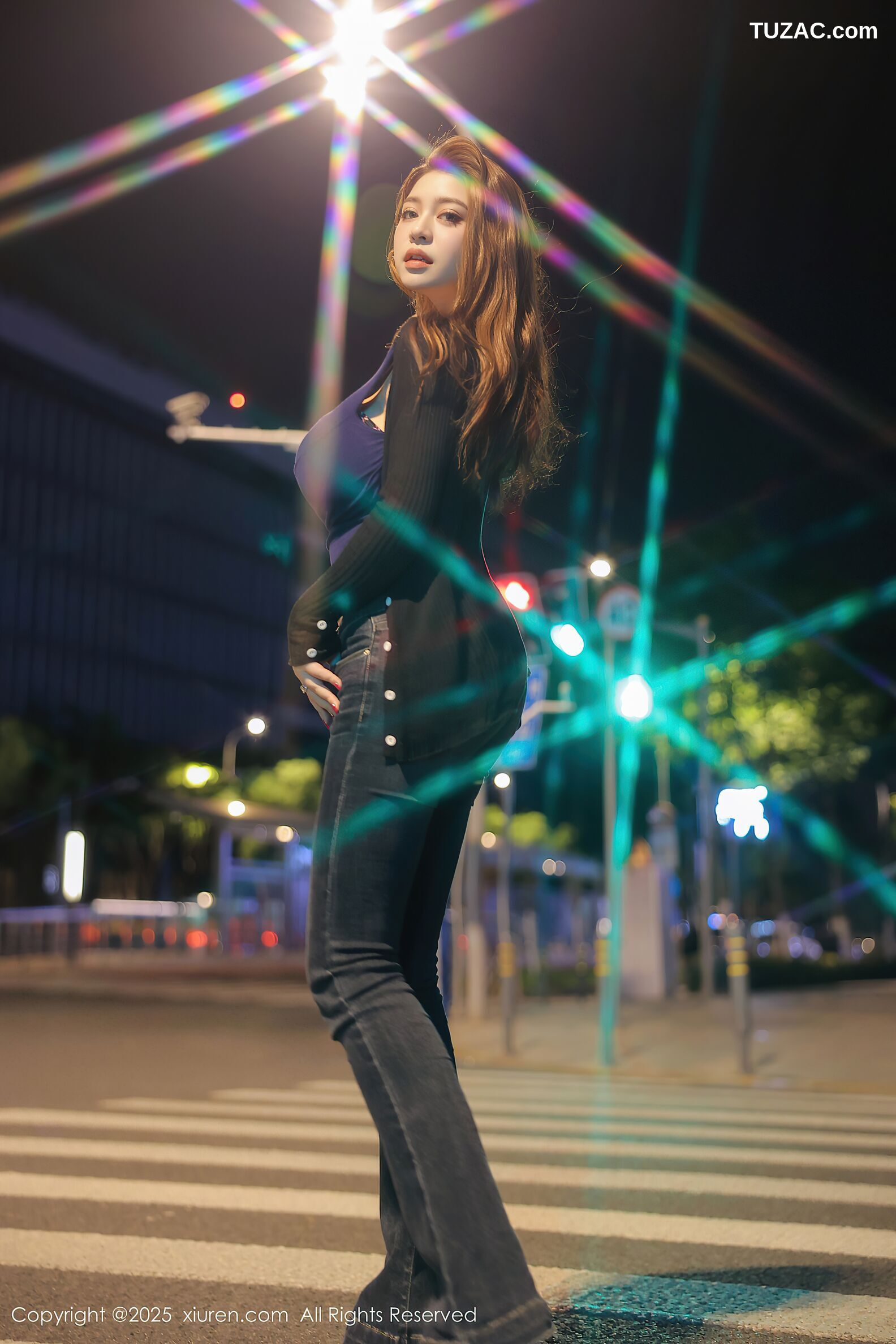 XiuRen秀人网-10437-JOJO-深色内衣黑色牛仔裤巨乳-2025.06.20