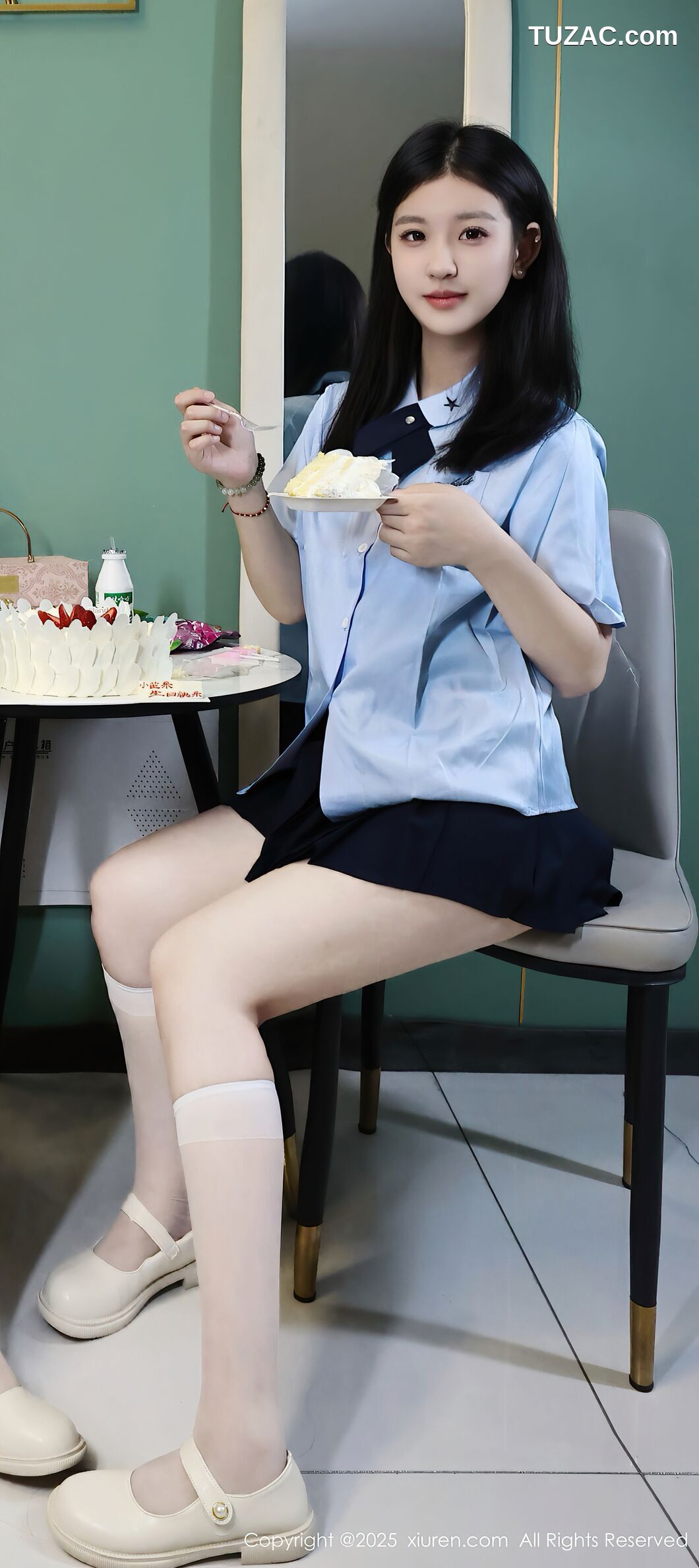 XiuRen秀人网-10443-小芭乐-衬衫短裙姐妹花女生爆乳激情互动-2025.06.20