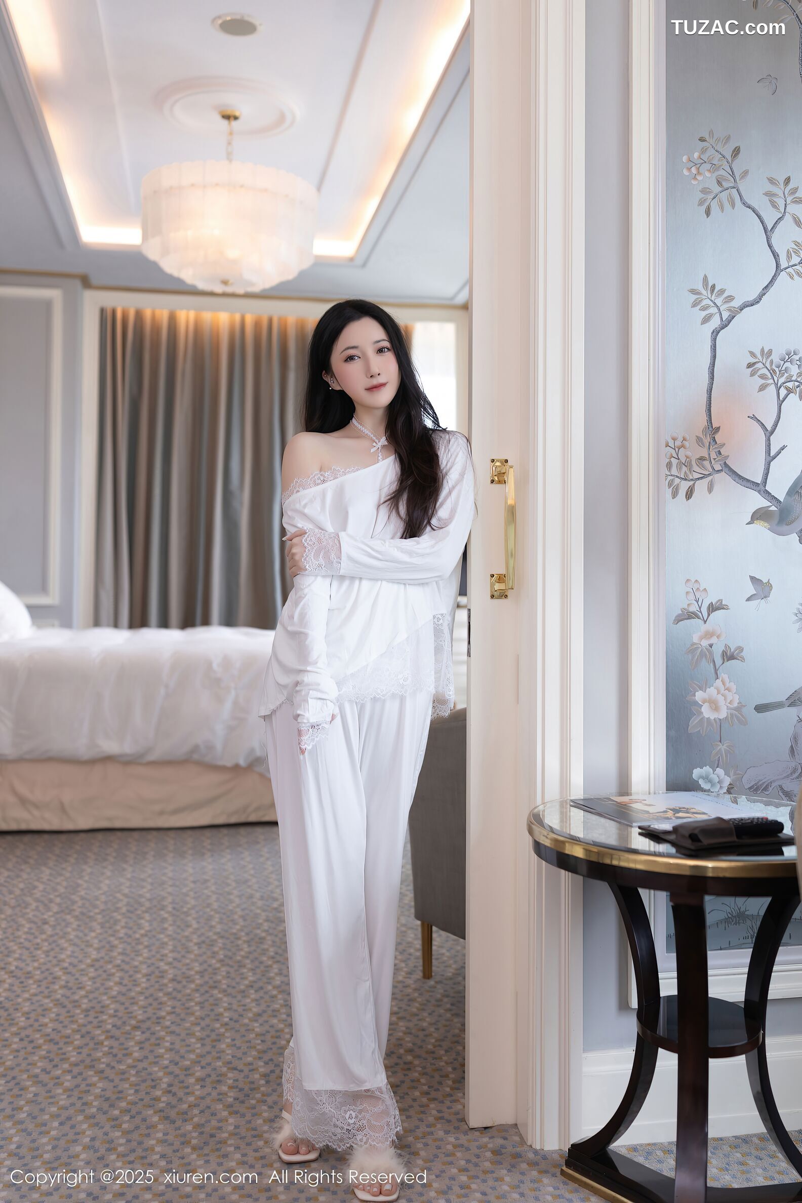 XiuRen秀人网-10445-鱼子酱Fish-白色连衣裙白色内衣-2025.06.20