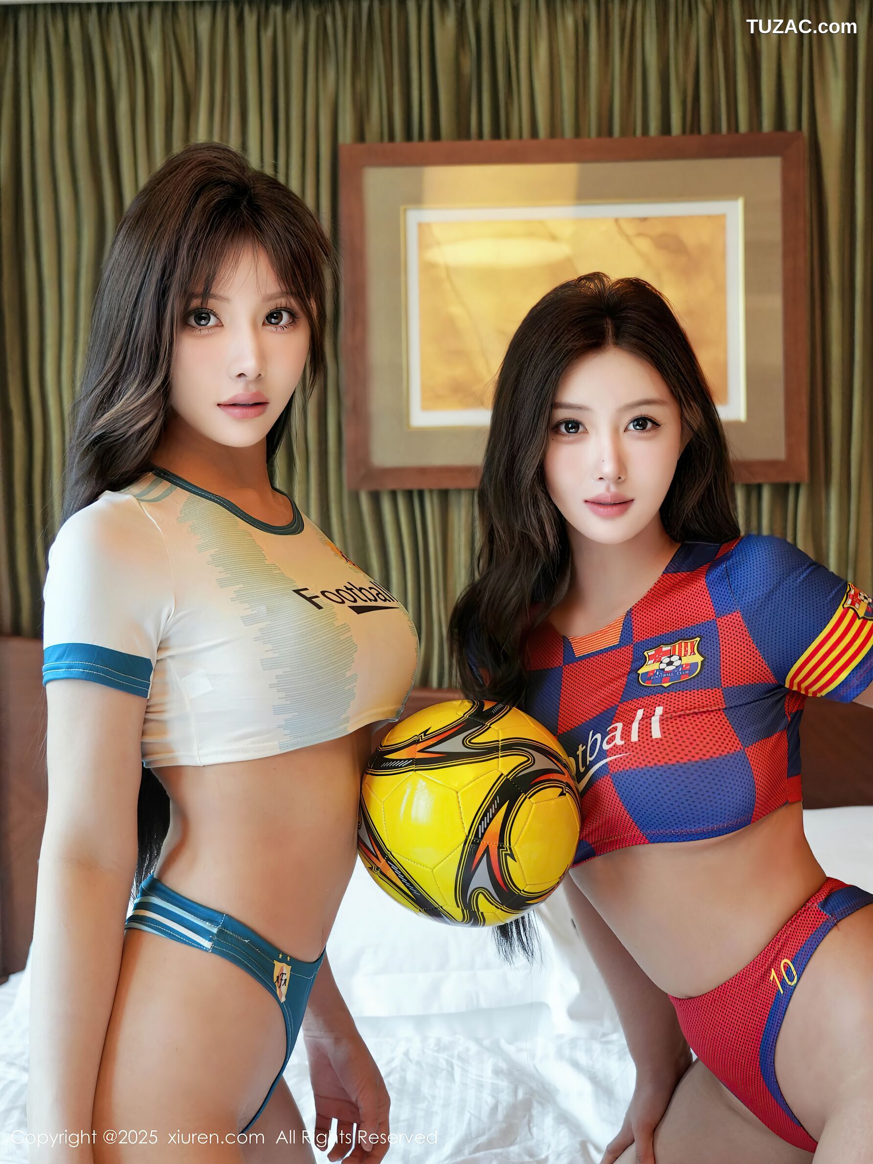 XiuRen秀人网-10447-金允希Yuki-性感爆乳足球宝贝姐妹花-2025.06.23