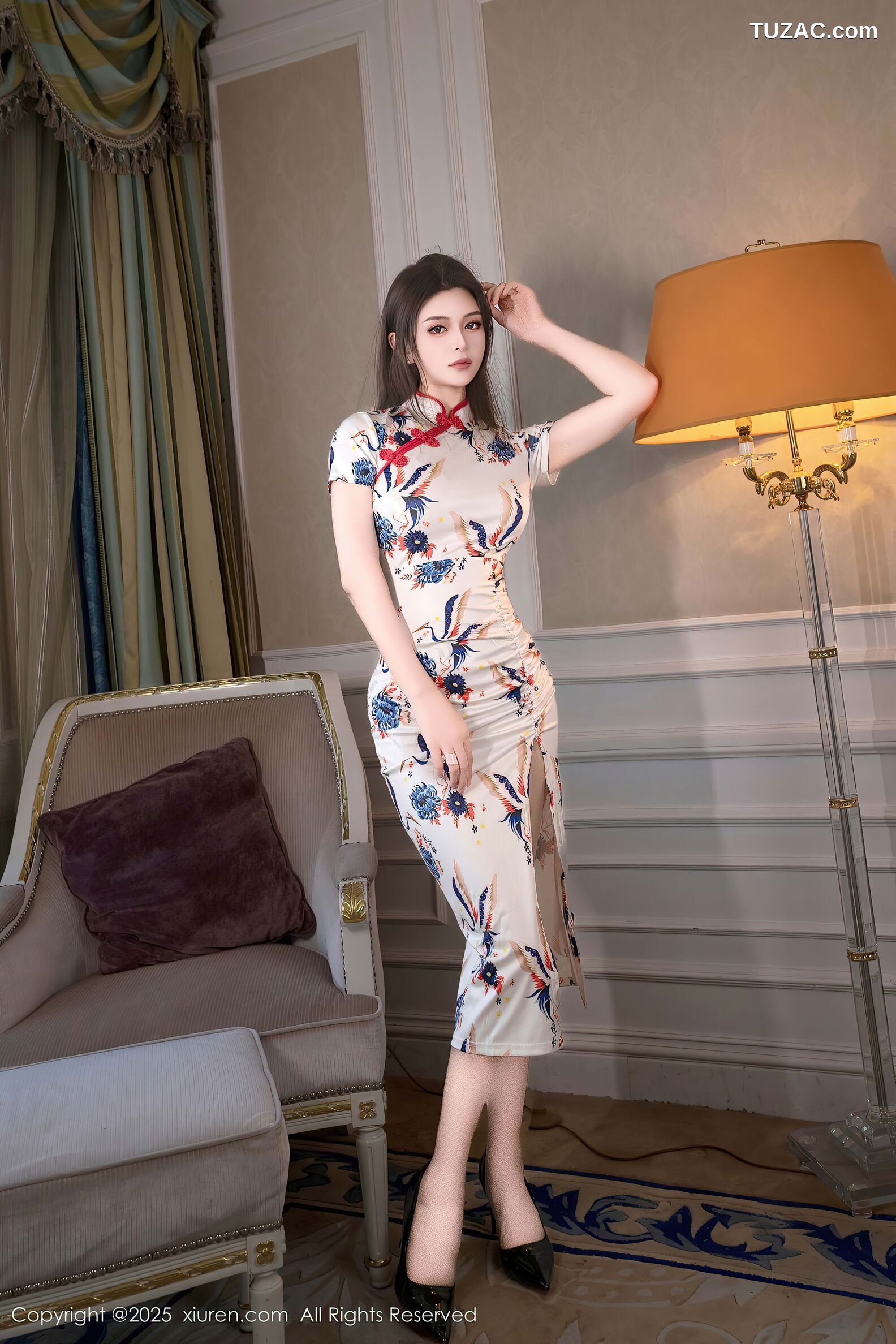 XiuRen秀人网-10452-灿宝-白色旗袍约束系列-2025.06.24