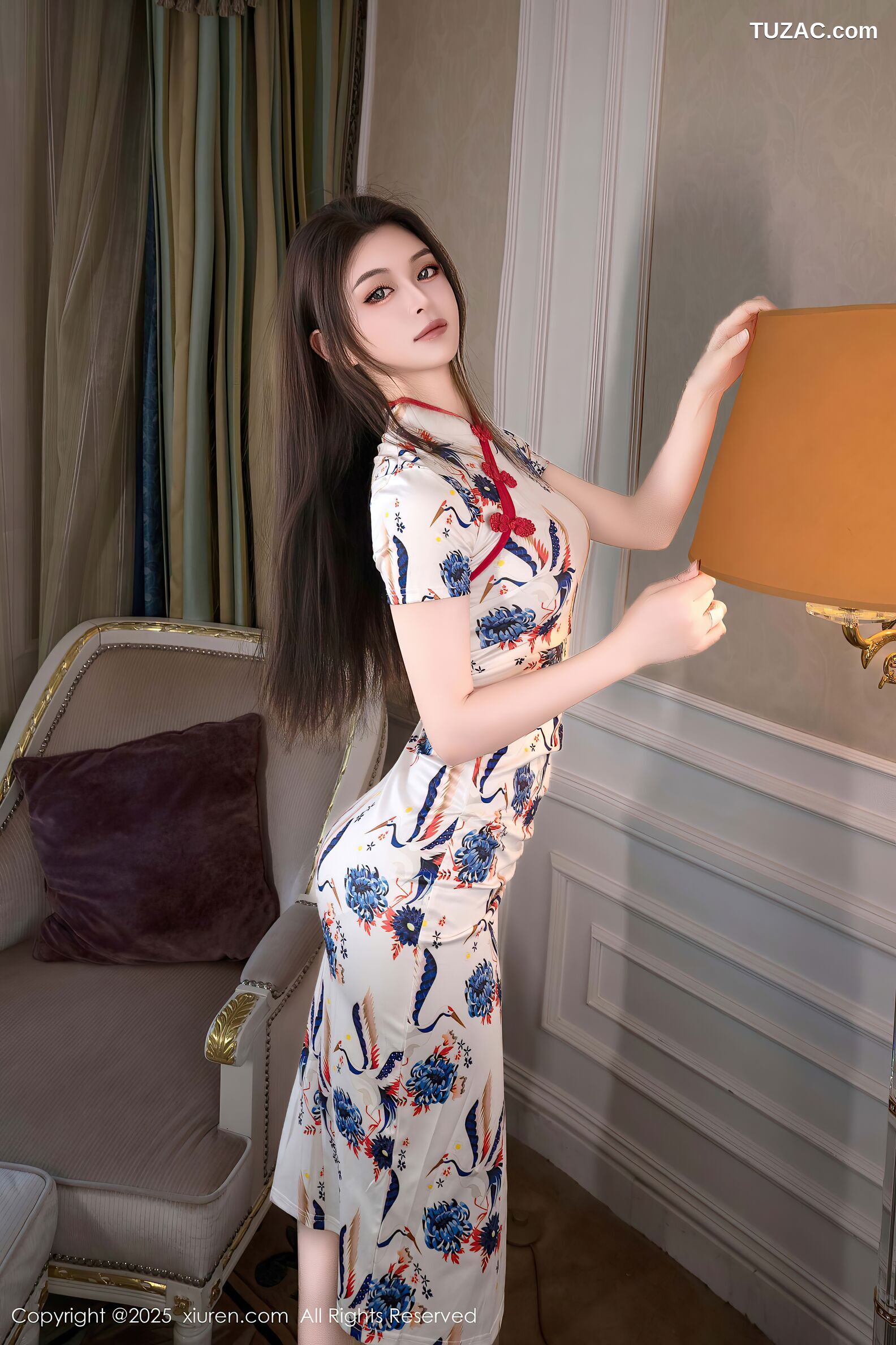 XiuRen秀人网-10452-灿宝-白色旗袍约束系列-2025.06.24