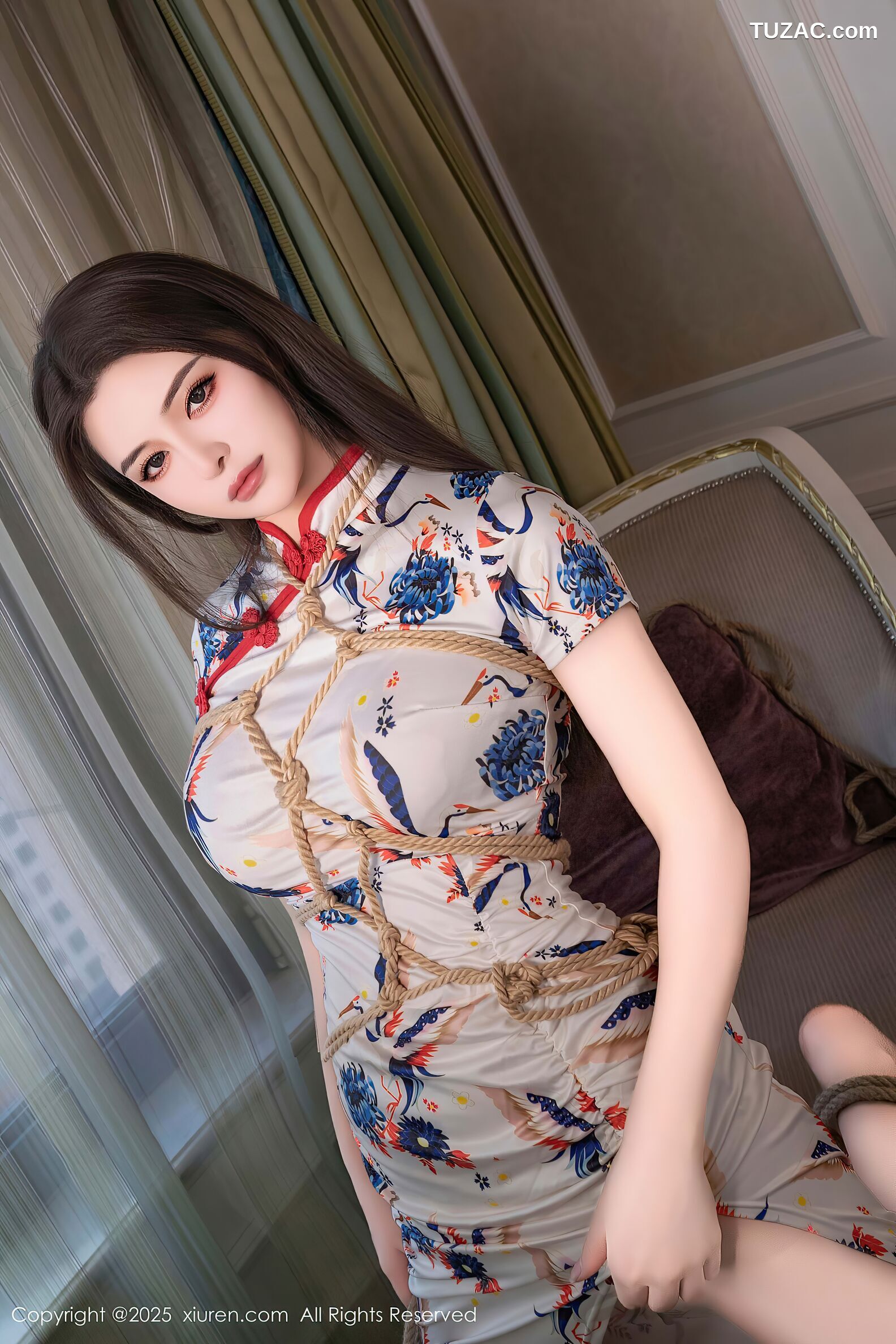 XiuRen秀人网-10452-灿宝-白色旗袍约束系列-2025.06.24