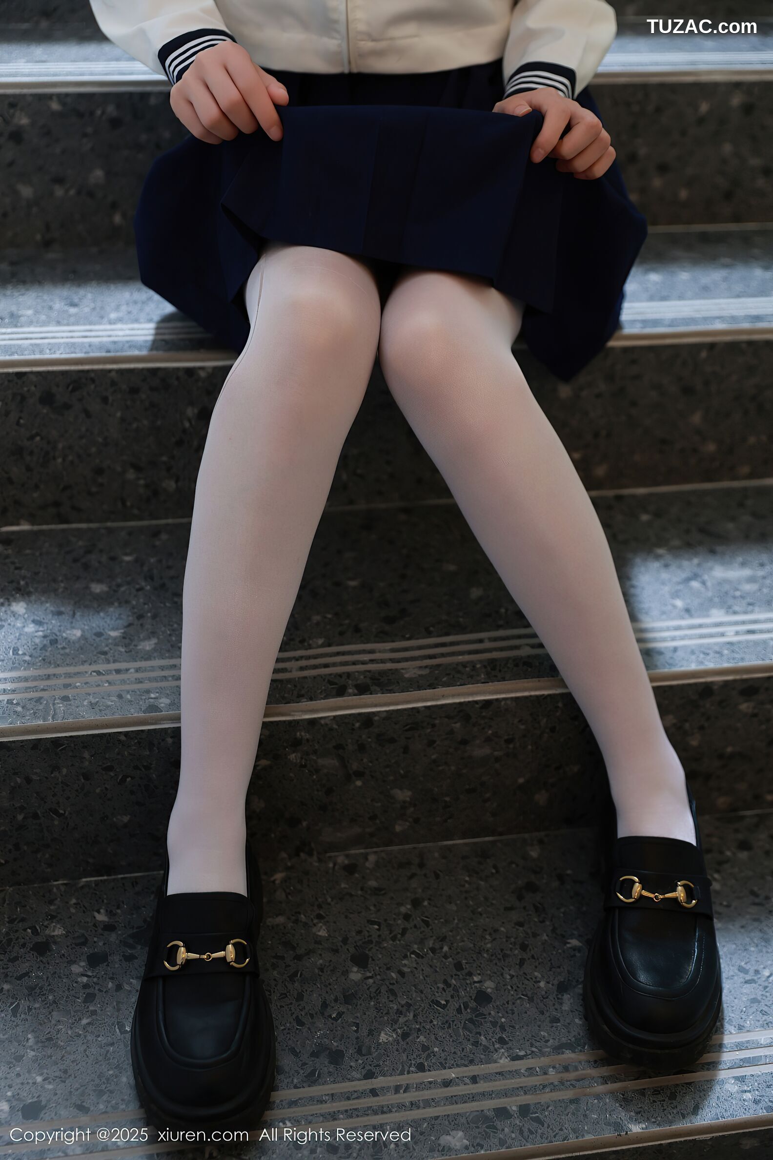 XiuRen秀人网-10458-糯咪-JK水手制服女学生白色内衣白丝-2025.06.25