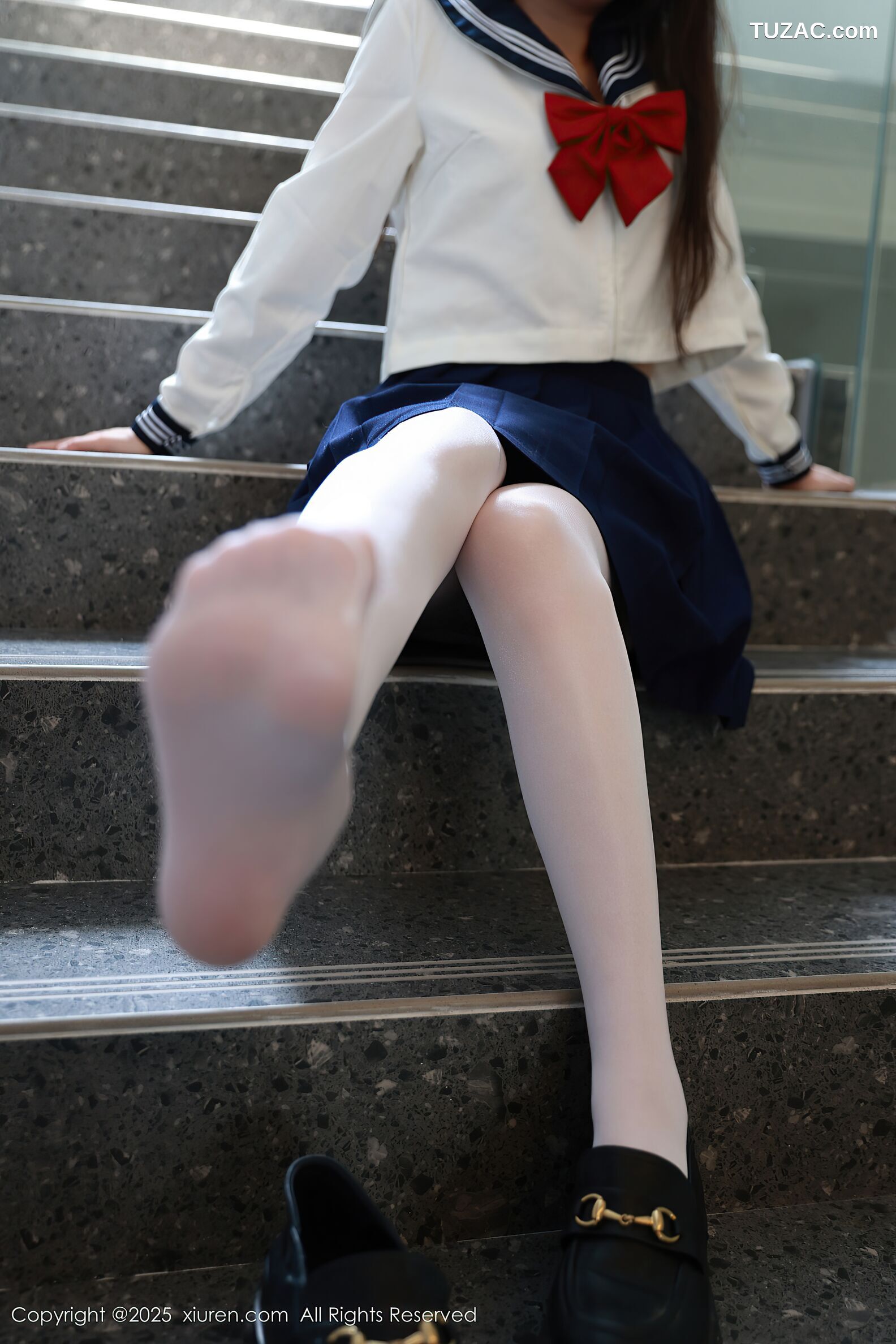 XiuRen秀人网-10458-糯咪-JK水手制服女学生白色内衣白丝-2025.06.25