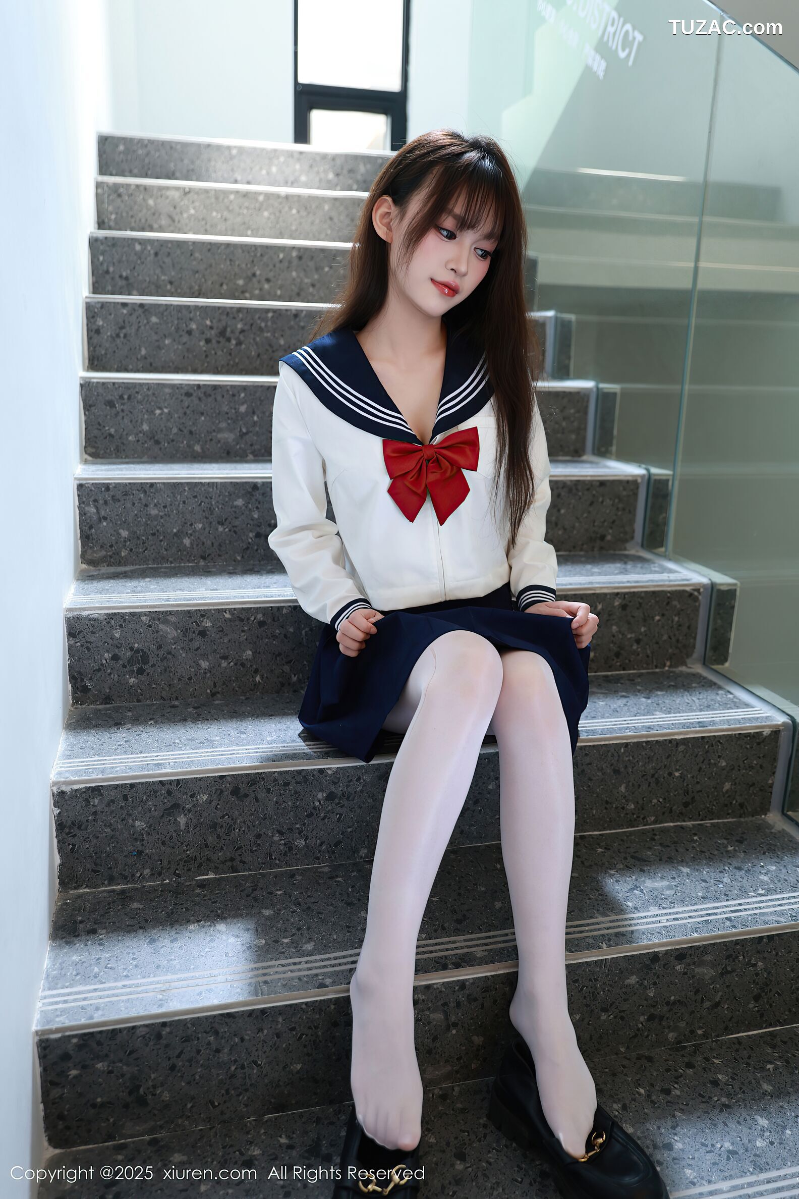 XiuRen秀人网-10458-糯咪-JK水手制服女学生白色内衣白丝-2025.06.25