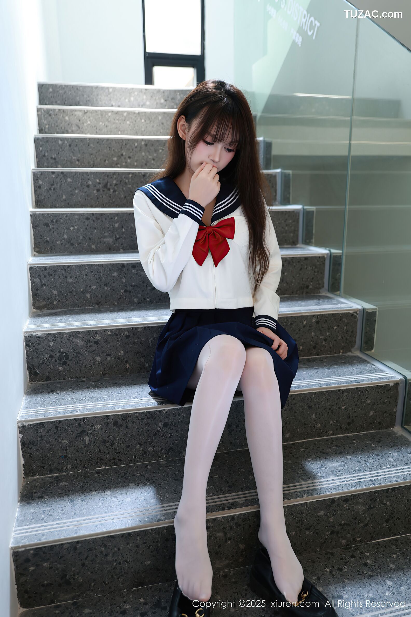 XiuRen秀人网-10458-糯咪-JK水手制服女学生白色内衣白丝-2025.06.25