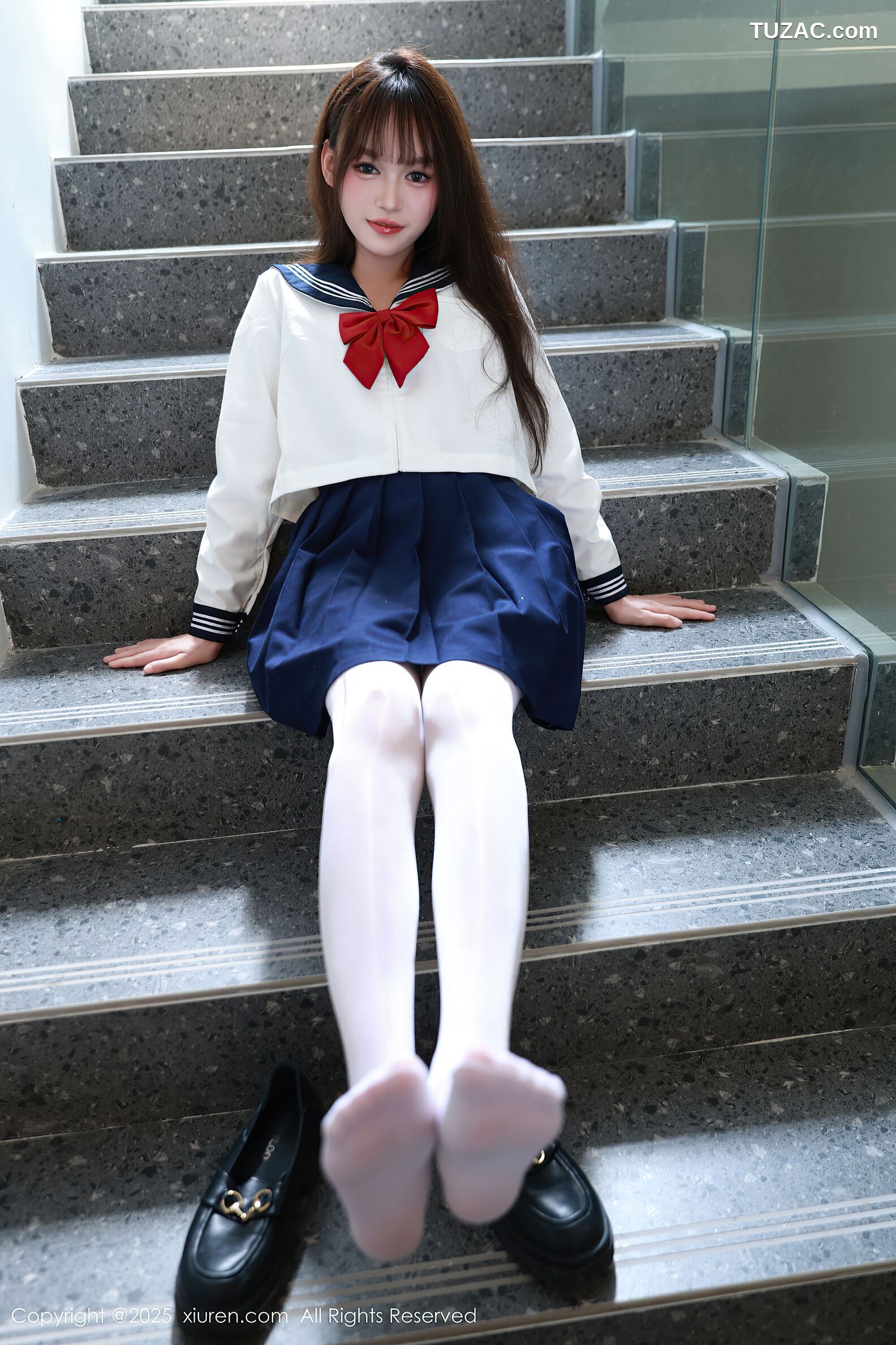 XiuRen秀人网-10458-糯咪-JK水手制服女学生白色内衣白丝-2025.06.25