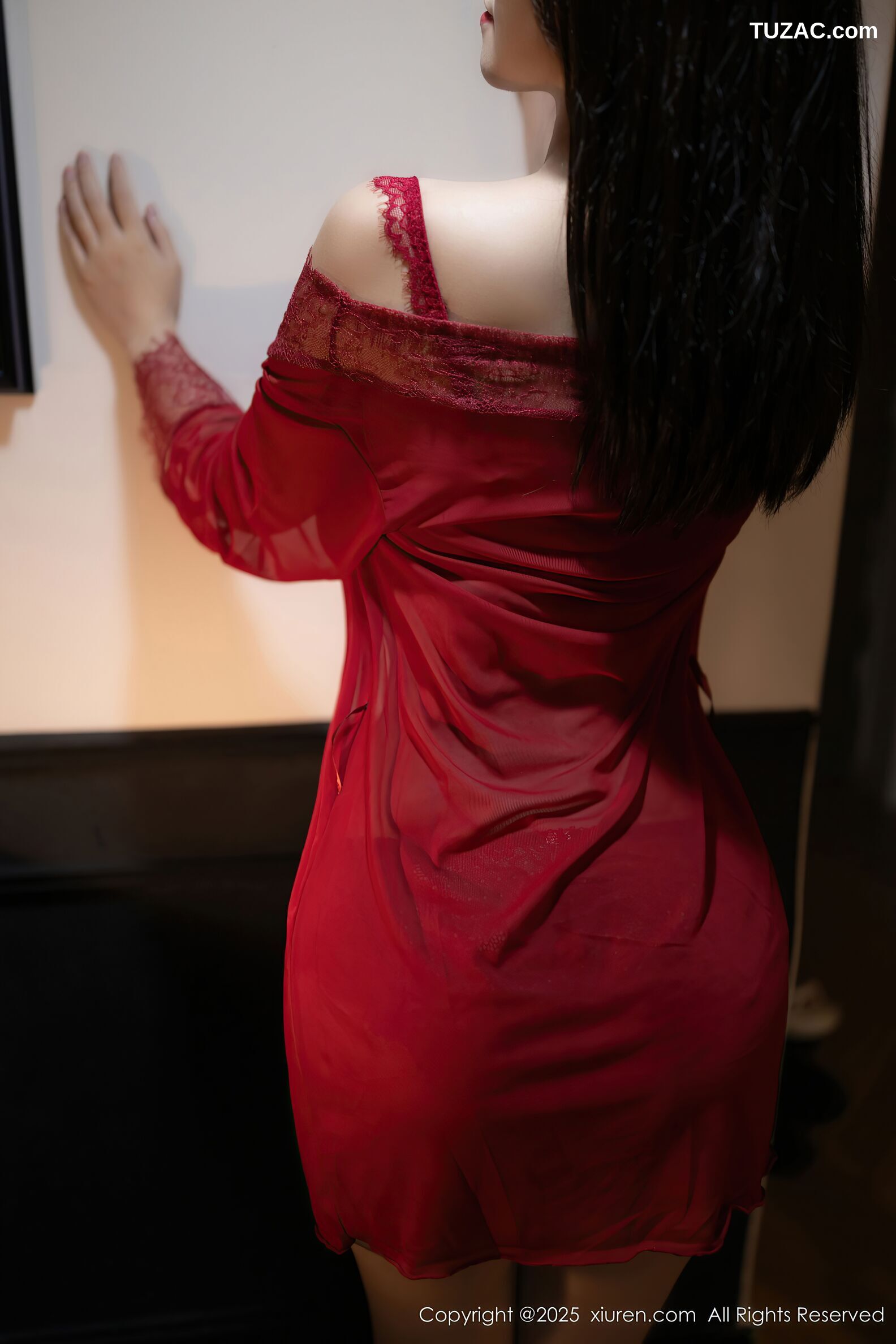 XiuRen秀人网-10463-杏子Yada-红色情趣内衣-2025.06.25