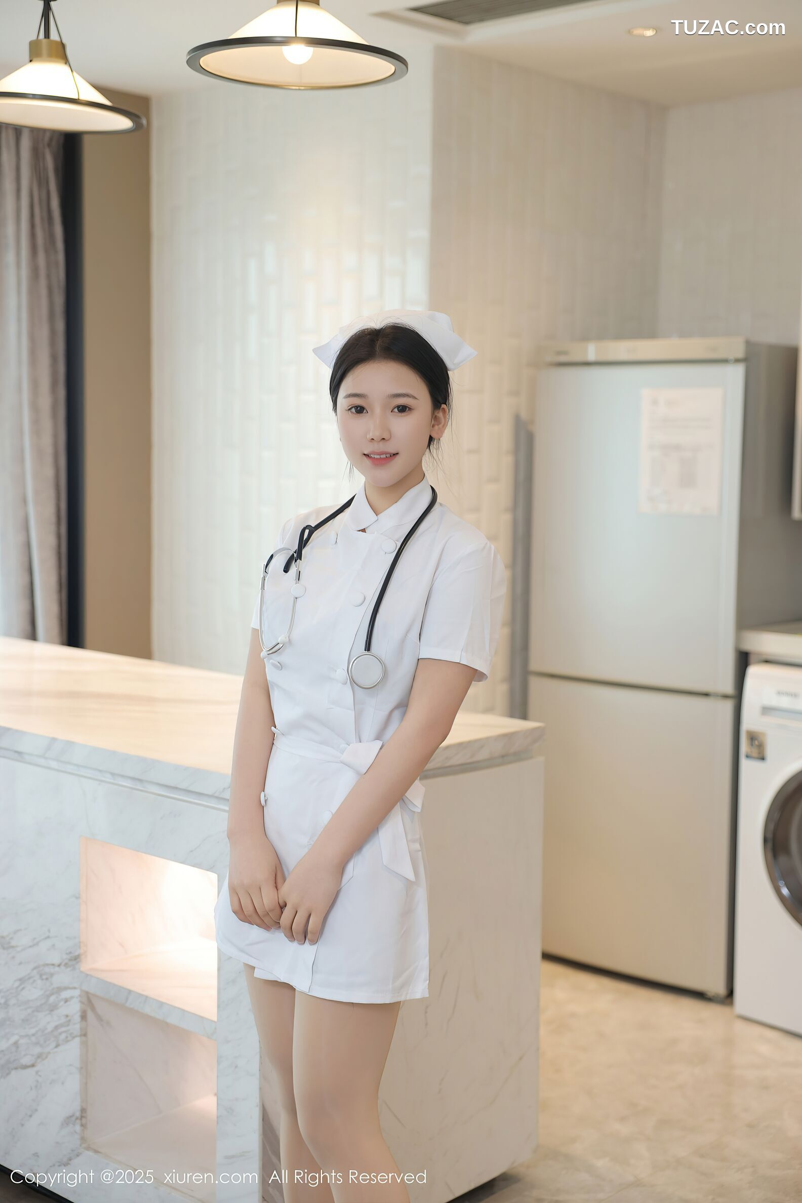 XiuRen秀人网-10465-林嘉馨-白色护士制服紫色绑带情趣内衣-2025.06.26