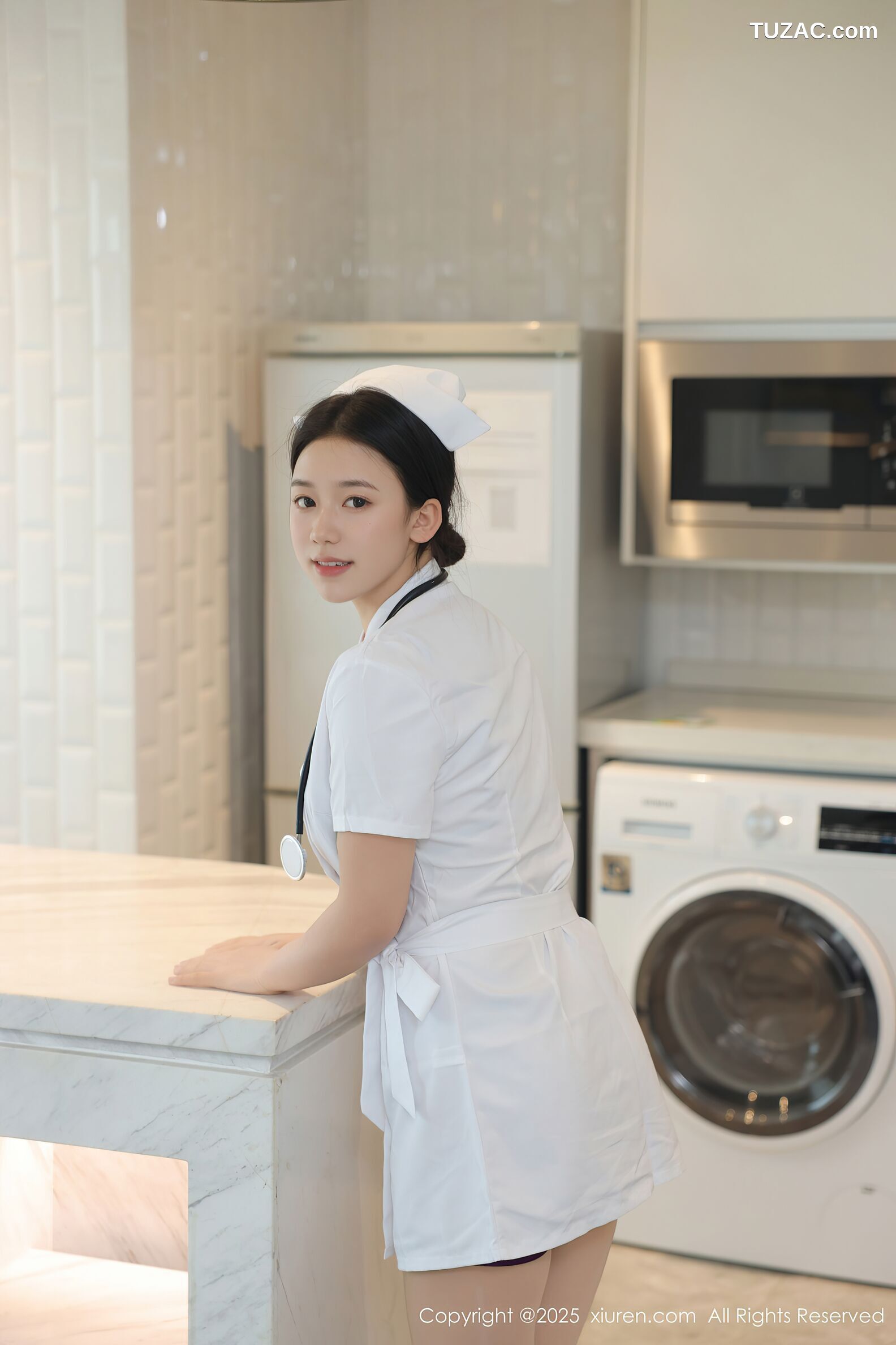 XiuRen秀人网-10465-林嘉馨-白色护士制服紫色绑带情趣内衣-2025.06.26