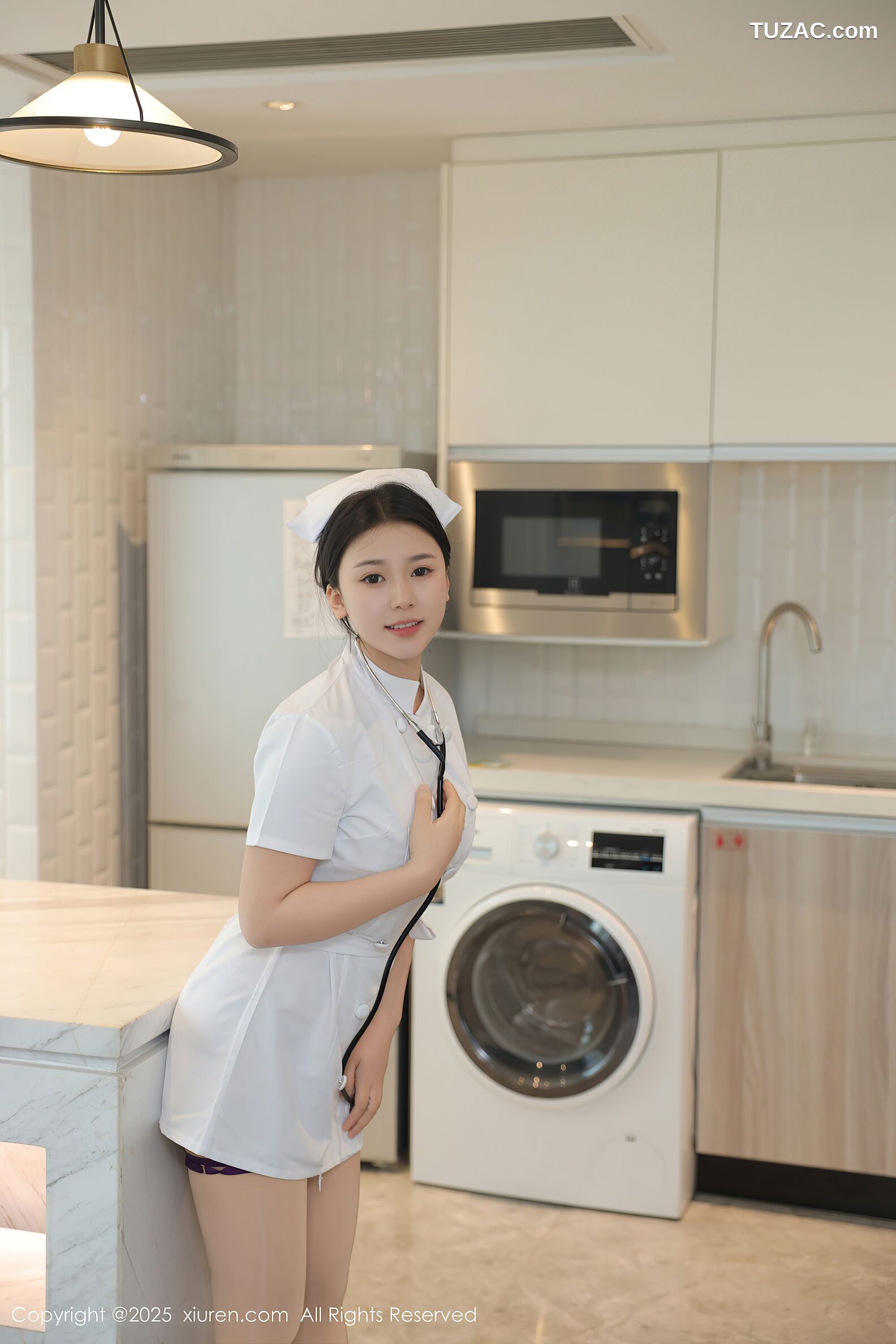 XiuRen秀人网-10465-林嘉馨-白色护士制服紫色绑带情趣内衣-2025.06.26