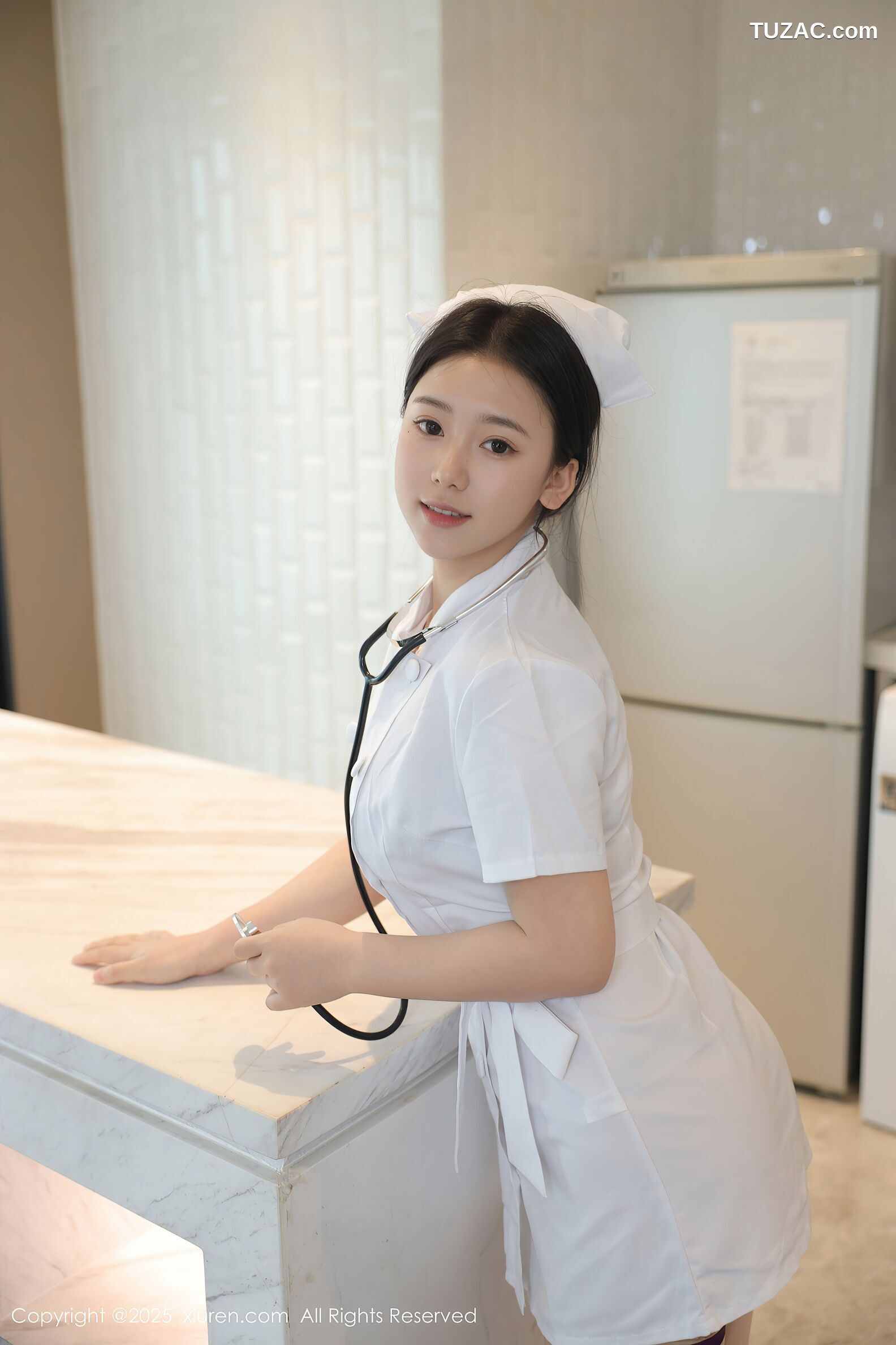 XiuRen秀人网-10465-林嘉馨-白色护士制服紫色绑带情趣内衣-2025.06.26