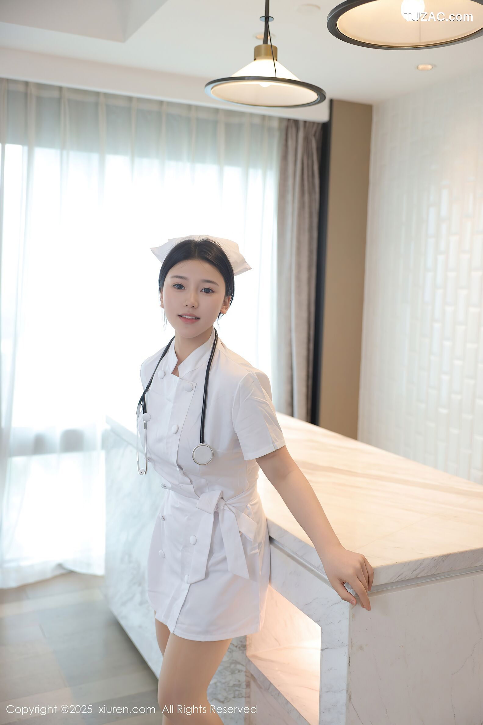 XiuRen秀人网-10465-林嘉馨-白色护士制服紫色绑带情趣内衣-2025.06.26