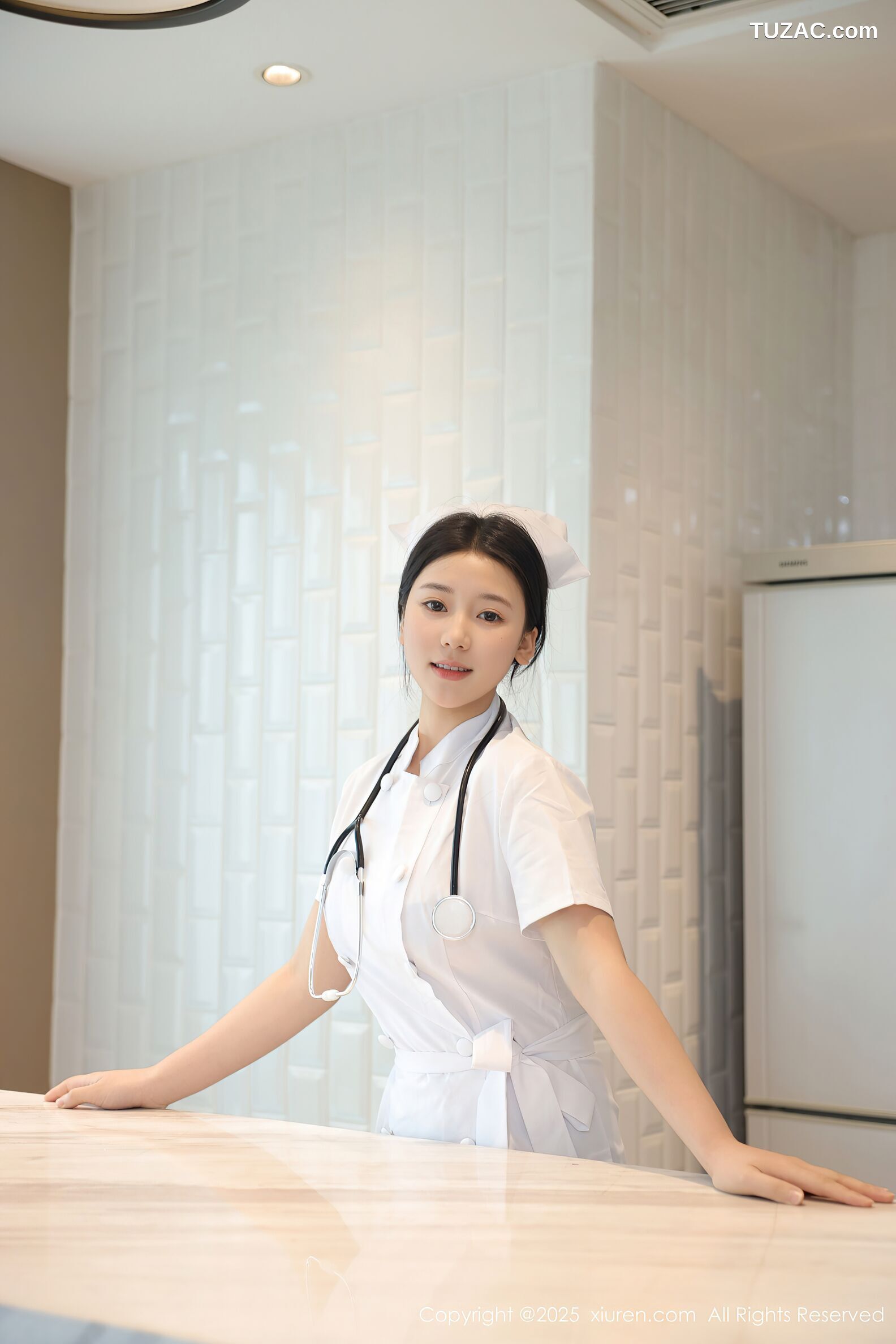 XiuRen秀人网-10465-林嘉馨-白色护士制服紫色绑带情趣内衣-2025.06.26