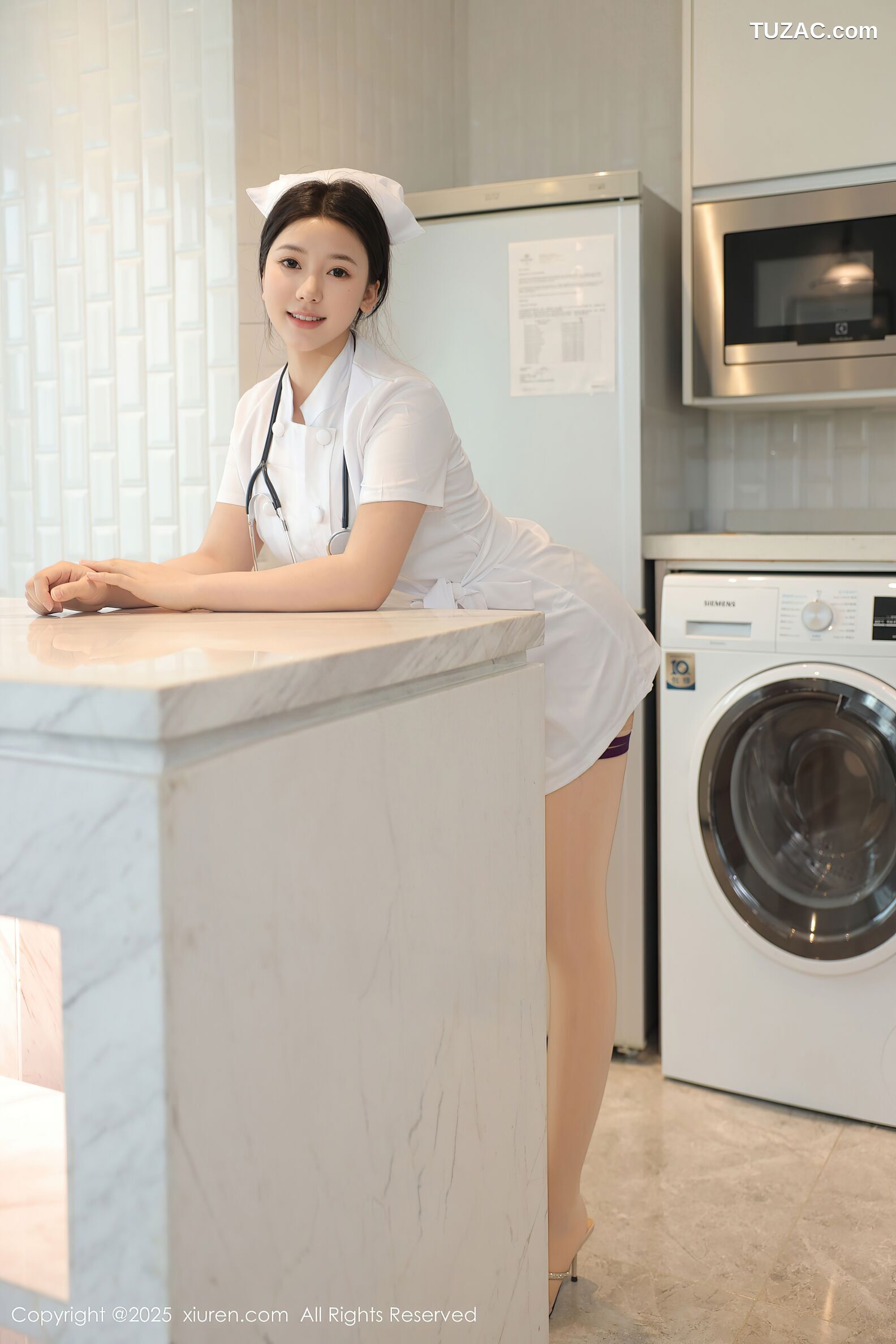 XiuRen秀人网-10465-林嘉馨-白色护士制服紫色绑带情趣内衣-2025.06.26