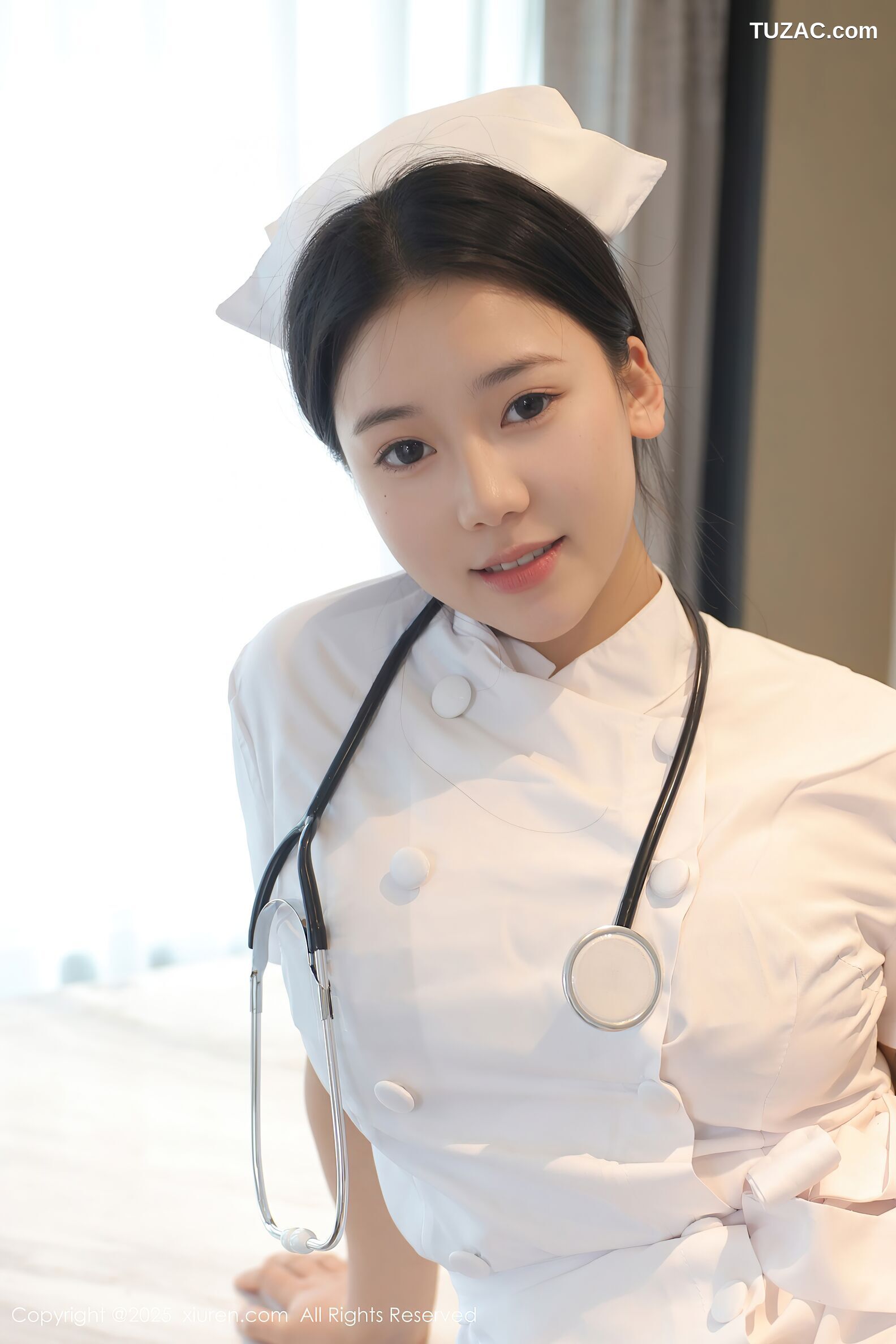 XiuRen秀人网-10465-林嘉馨-白色护士制服紫色绑带情趣内衣-2025.06.26