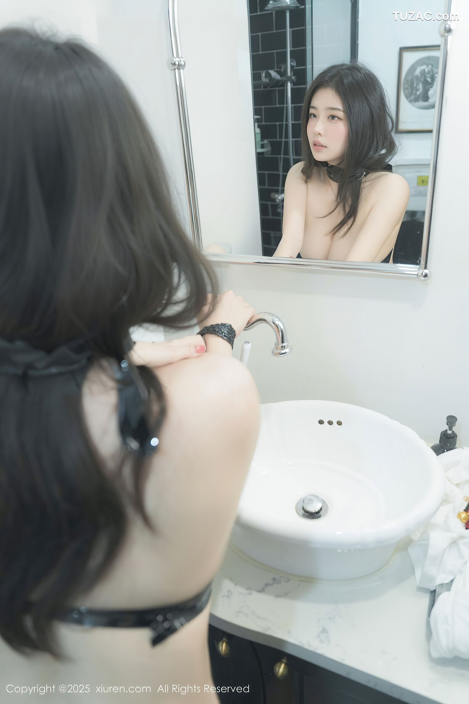 XiuRen秀人网-10489-林若凡-白色蕾丝内衣黑绑带爆乳-2025.07.01