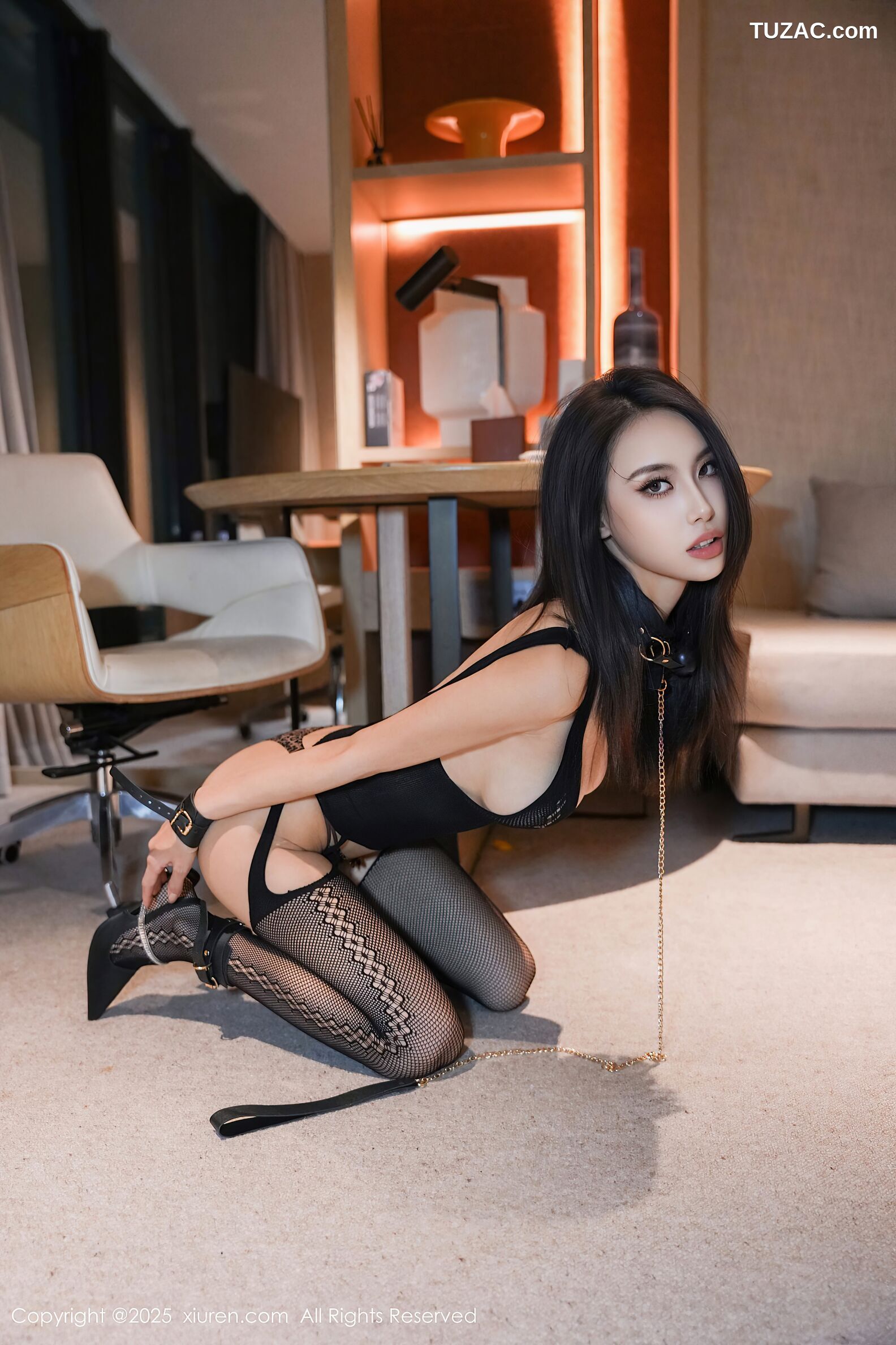 XiuRen秀人网-10494-lingyu69-豹纹内衣黑丝-2025.07.02