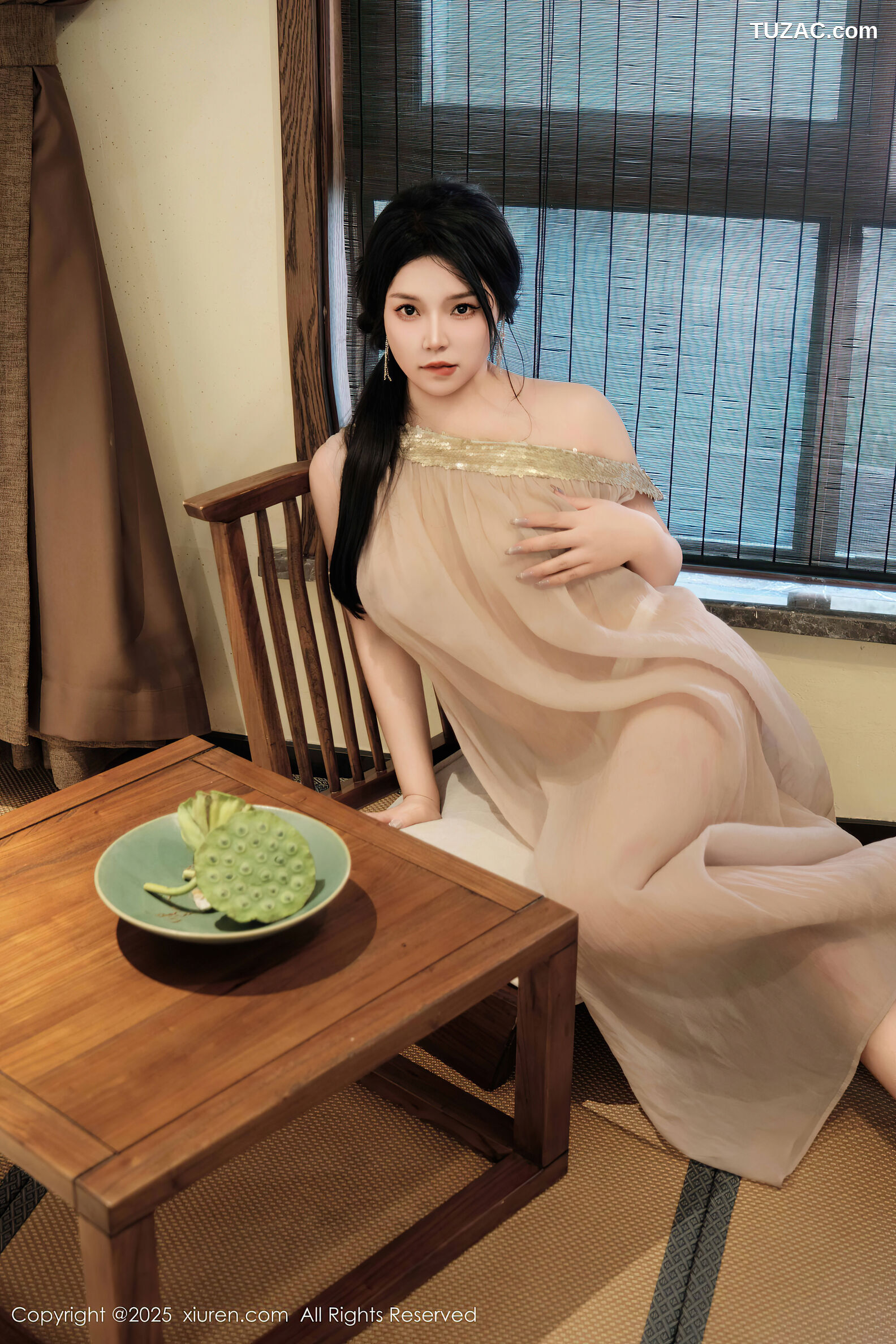 XiuRen秀人网-10500-麦田-肉色轻透薄纱裙爆乳-2025.07.03