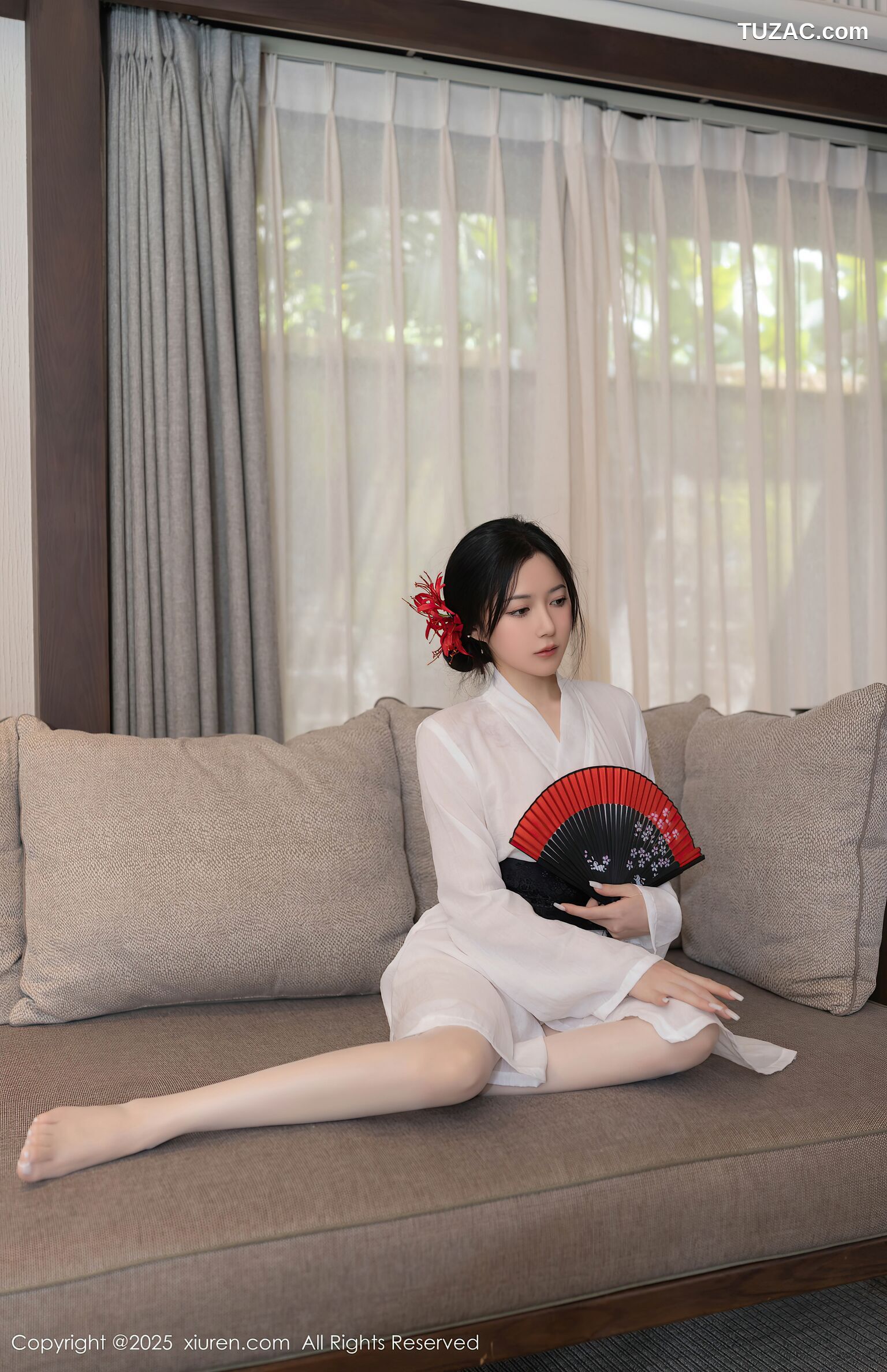 XiuRen秀人网-10514-鱼子酱Fish-日式白纱和服美胸玉腿-2025.07.04