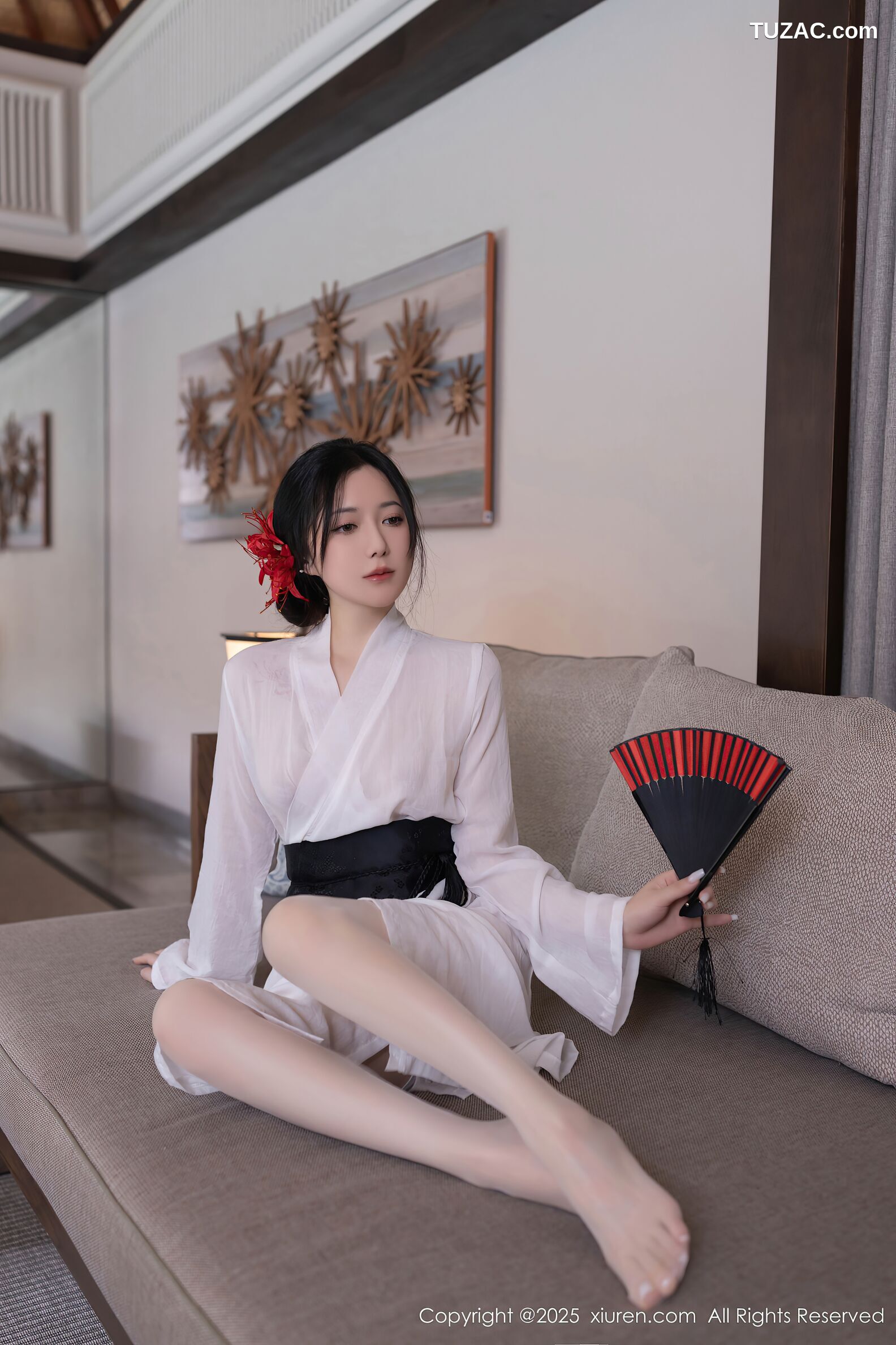 XiuRen秀人网-10514-鱼子酱Fish-日式白纱和服美胸玉腿-2025.07.04