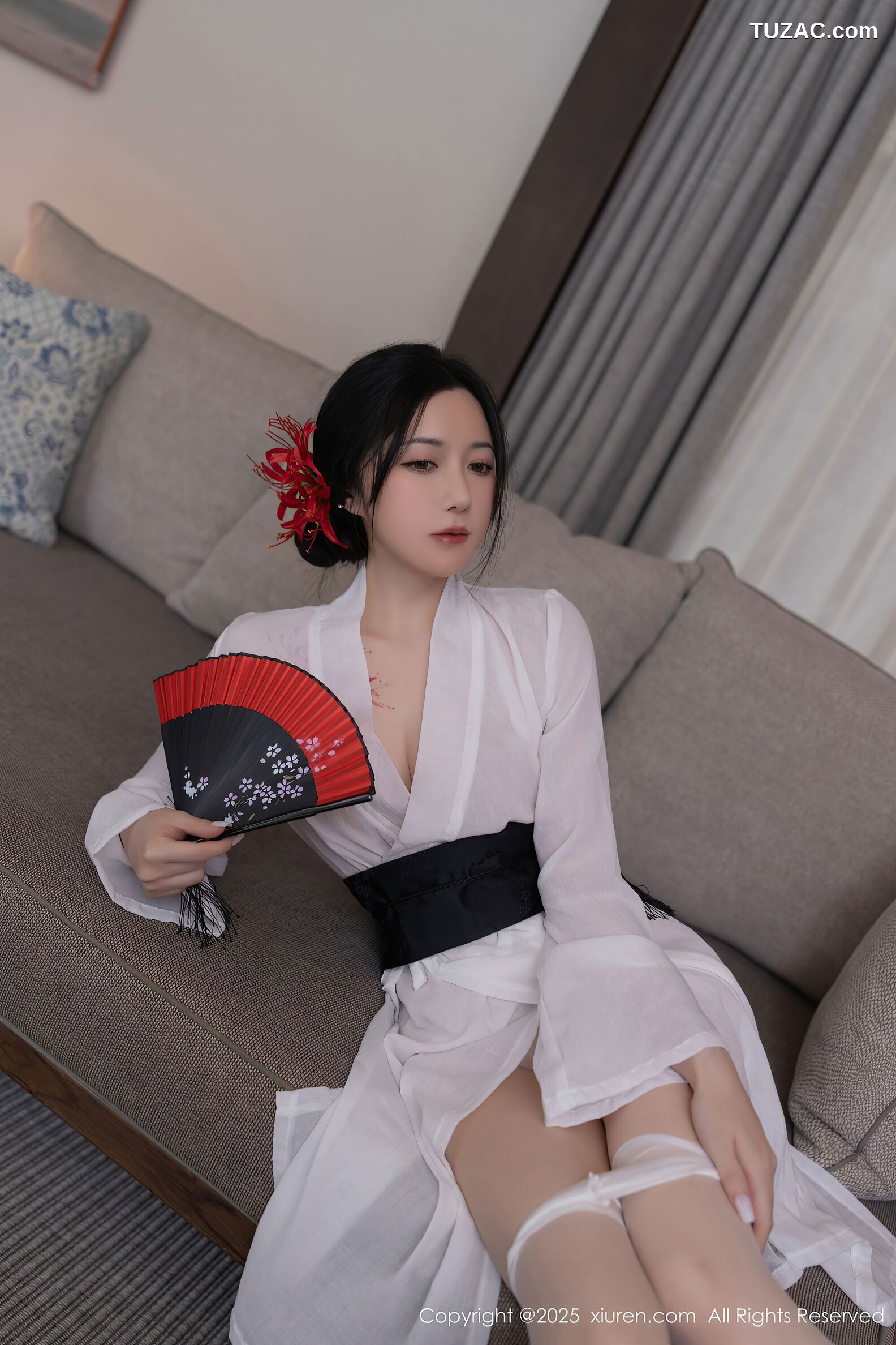 XiuRen秀人网-10514-鱼子酱Fish-日式白纱和服美胸玉腿-2025.07.04