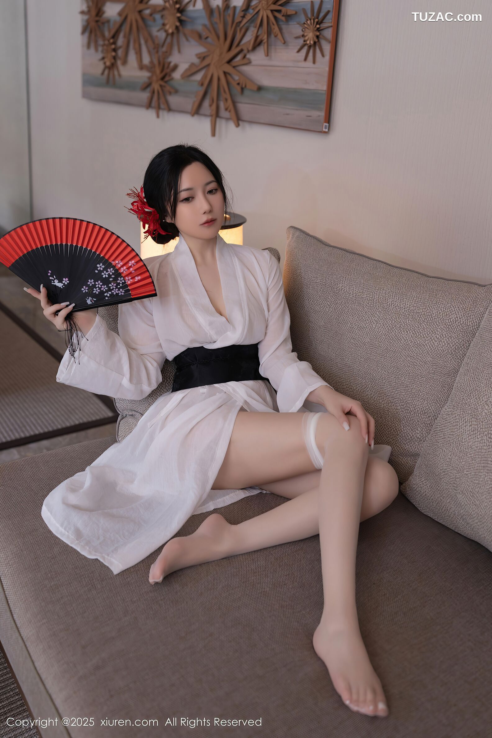 XiuRen秀人网-10514-鱼子酱Fish-日式白纱和服美胸玉腿-2025.07.04